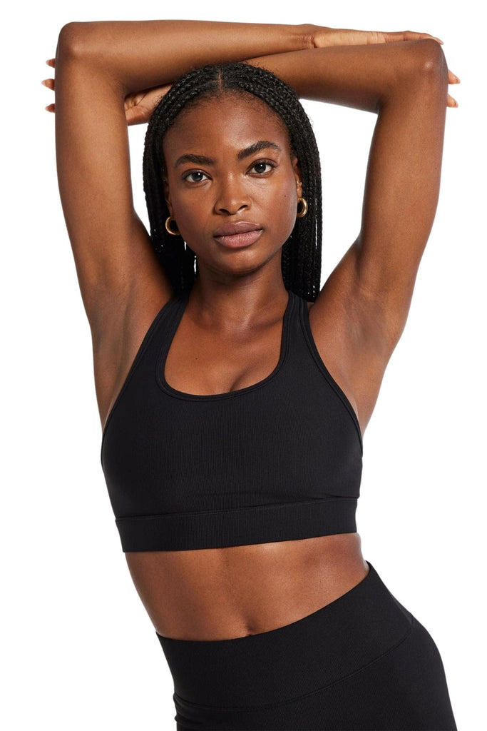 All Access By Bandier Center Stage Rib Bra Black