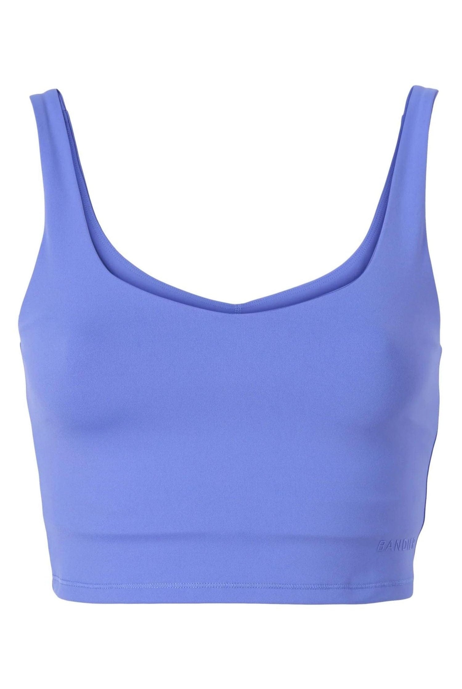 All Access By Bandier V-Neck Tempo Crop Bra Baja Blue