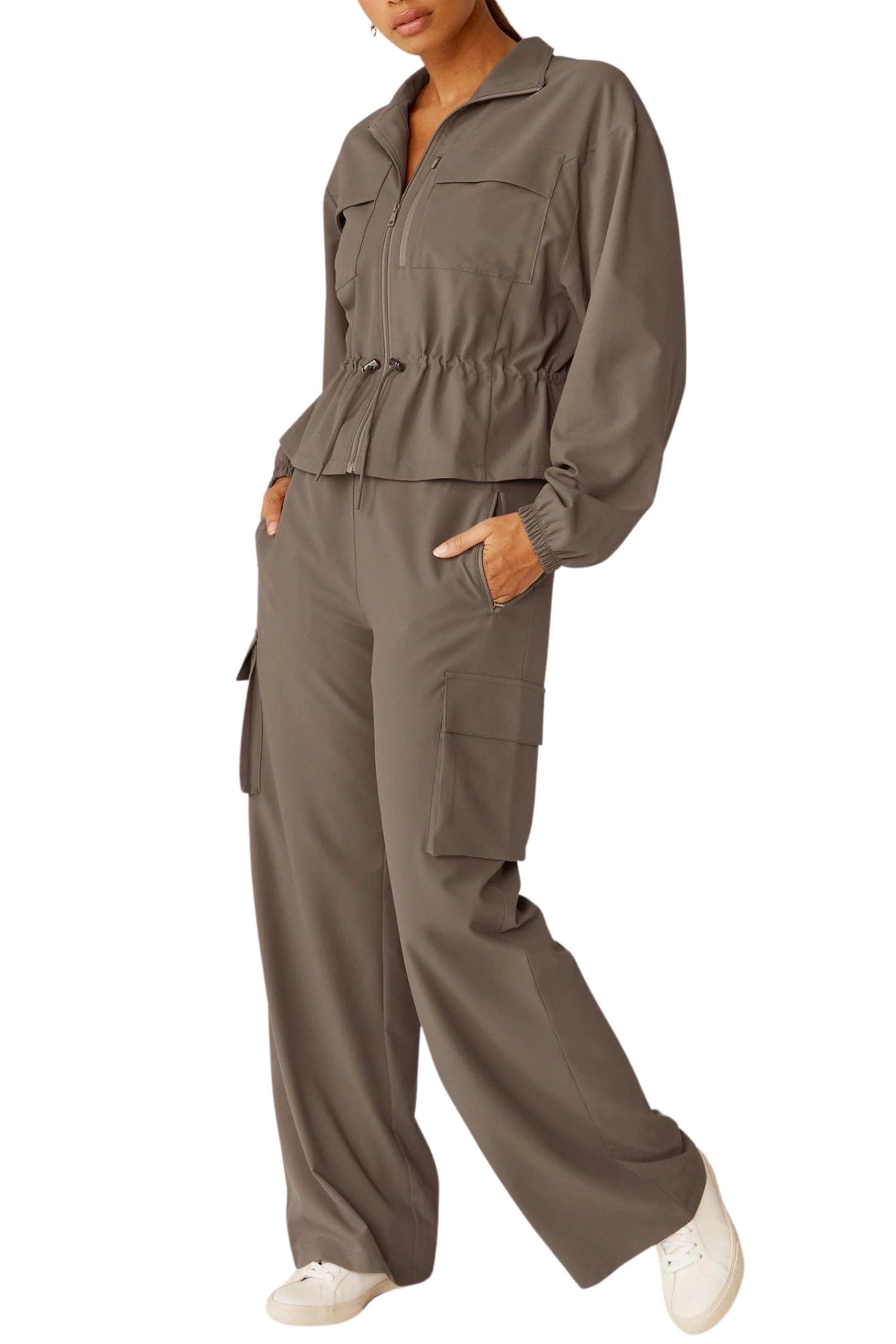 Beyond Yoga City Chic Cargo Pants Dune