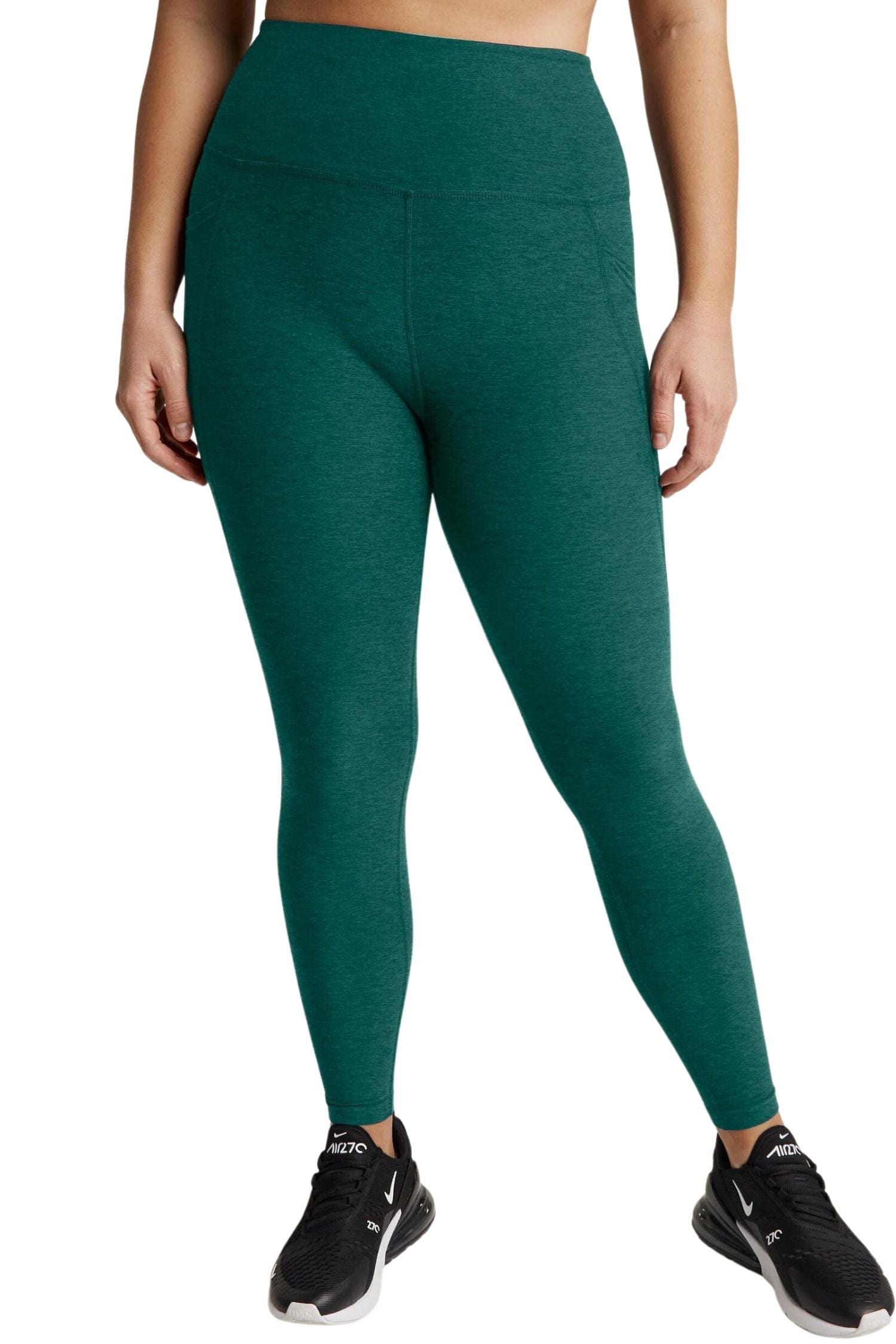 Beyond Yoga Out of Pocket High Waisted Midi Legging Blue Teal Heather