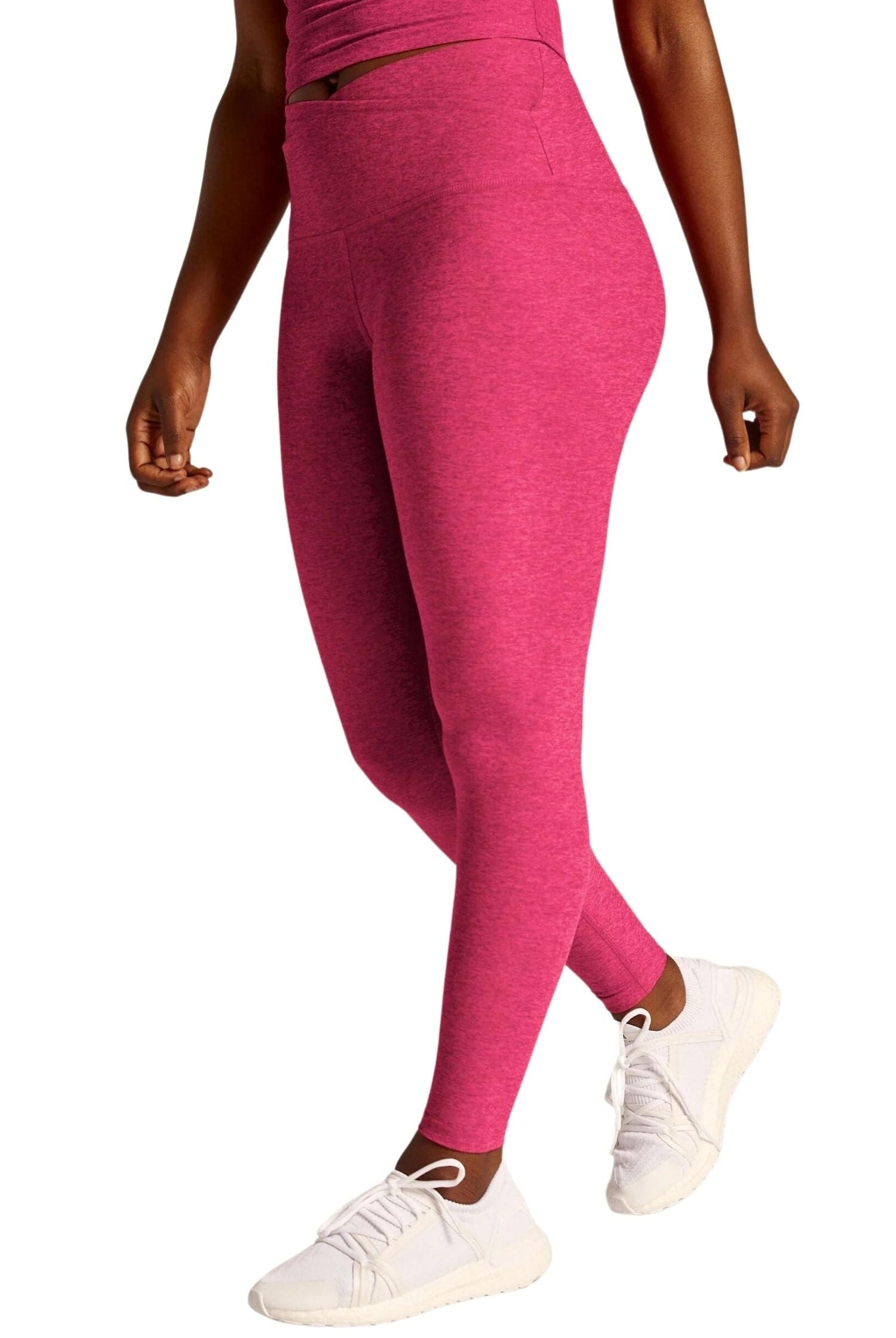 Beyond Yoga Spacedye At Your Leisure HW Midi Legging Cranberry Heather