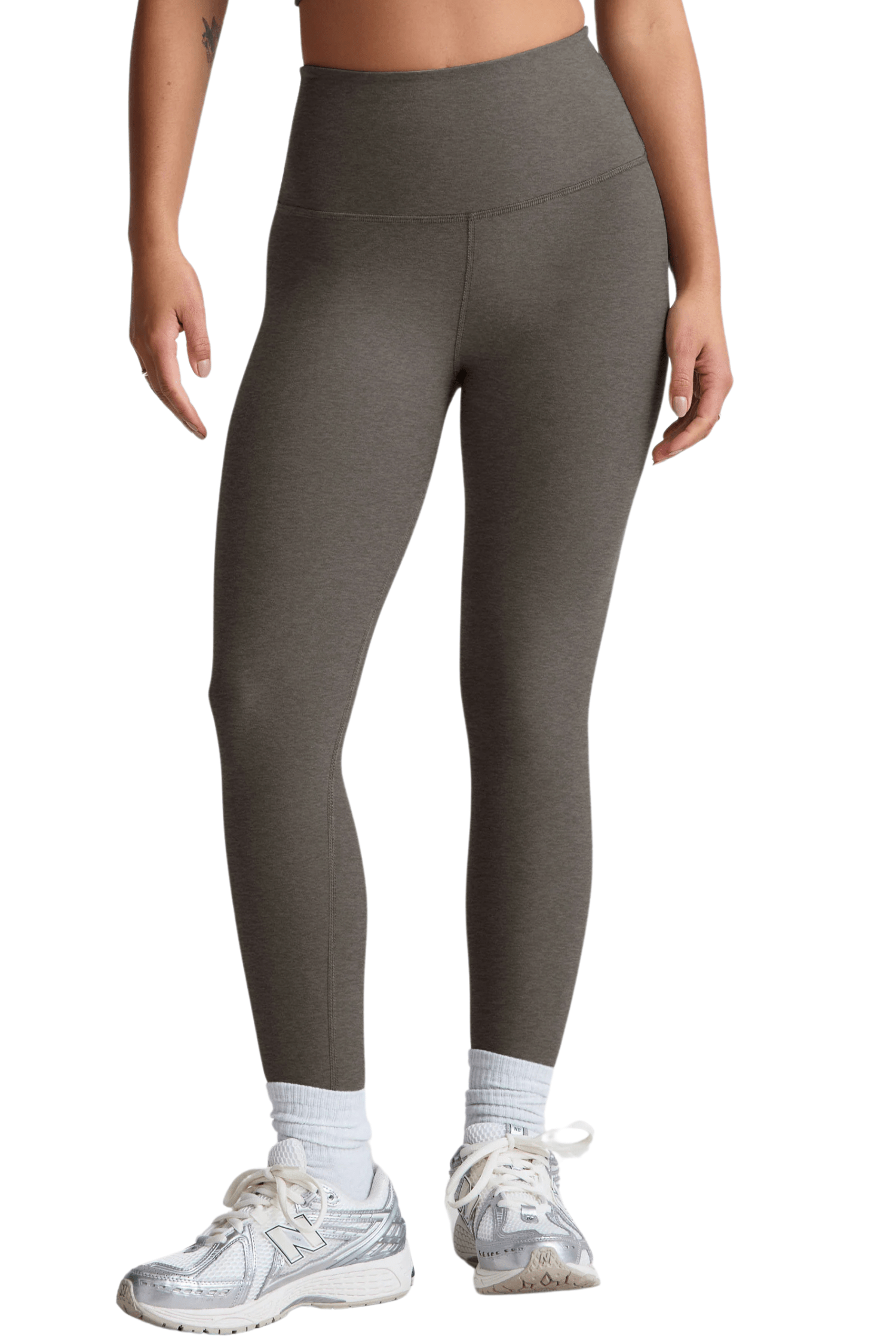 Beyond Yoga Spacedye Caught in the Midi High Waist Legging True Gray Heather