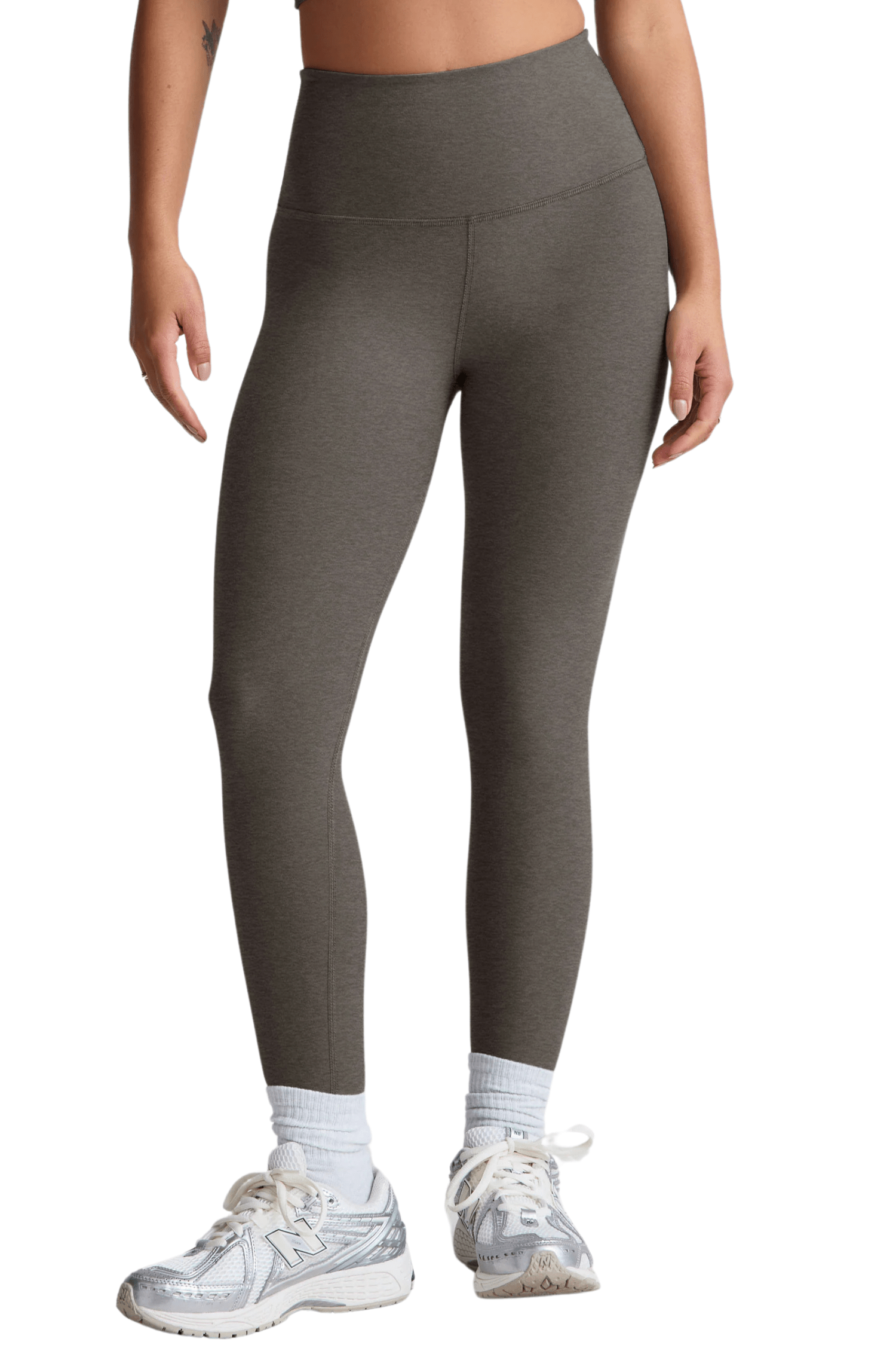 Beyond Yoga Spacedye Caught in the Midi High Waist Legging True Gray Heather