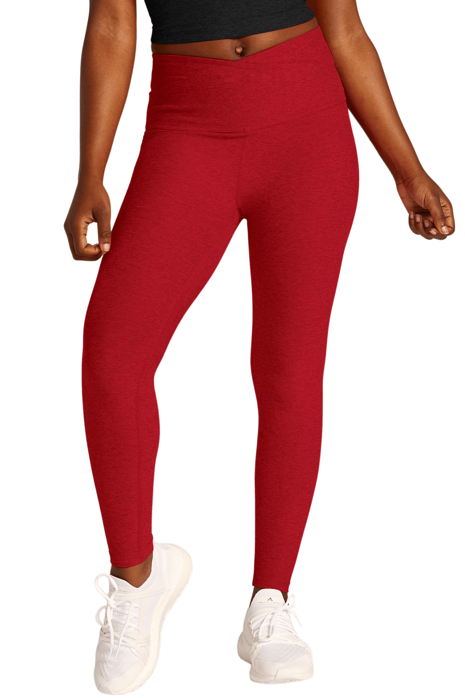 Beyond Yoga Spacedye At Your Leisure HW Midi Legging Ruby Red Heather