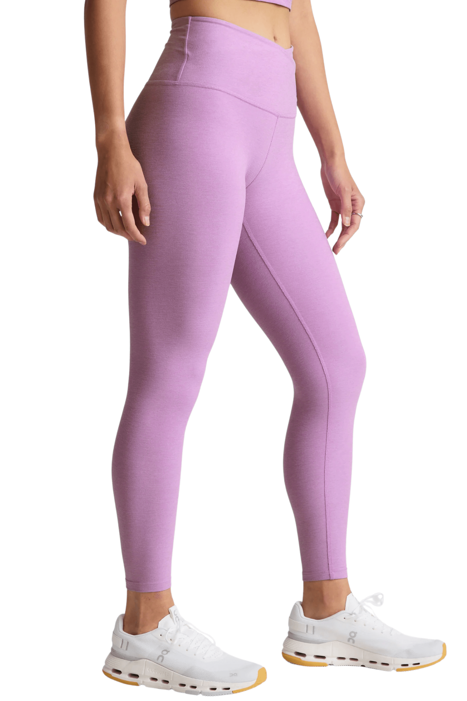 Beyond Yoga Spacedye At Your Leisure High Waisted Midi Legging Lilac Petal Heather