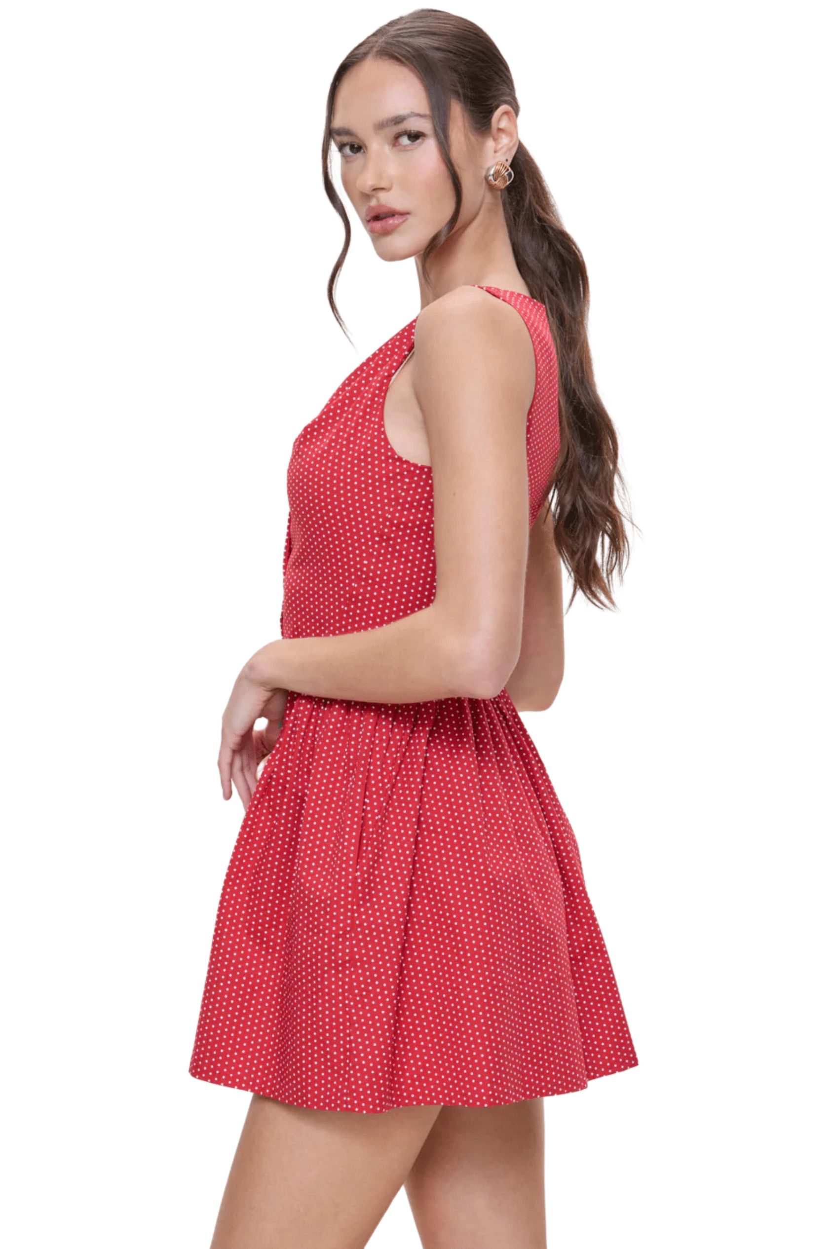 Frankies Bikinis Charlotte Poplin Dress Ladybug