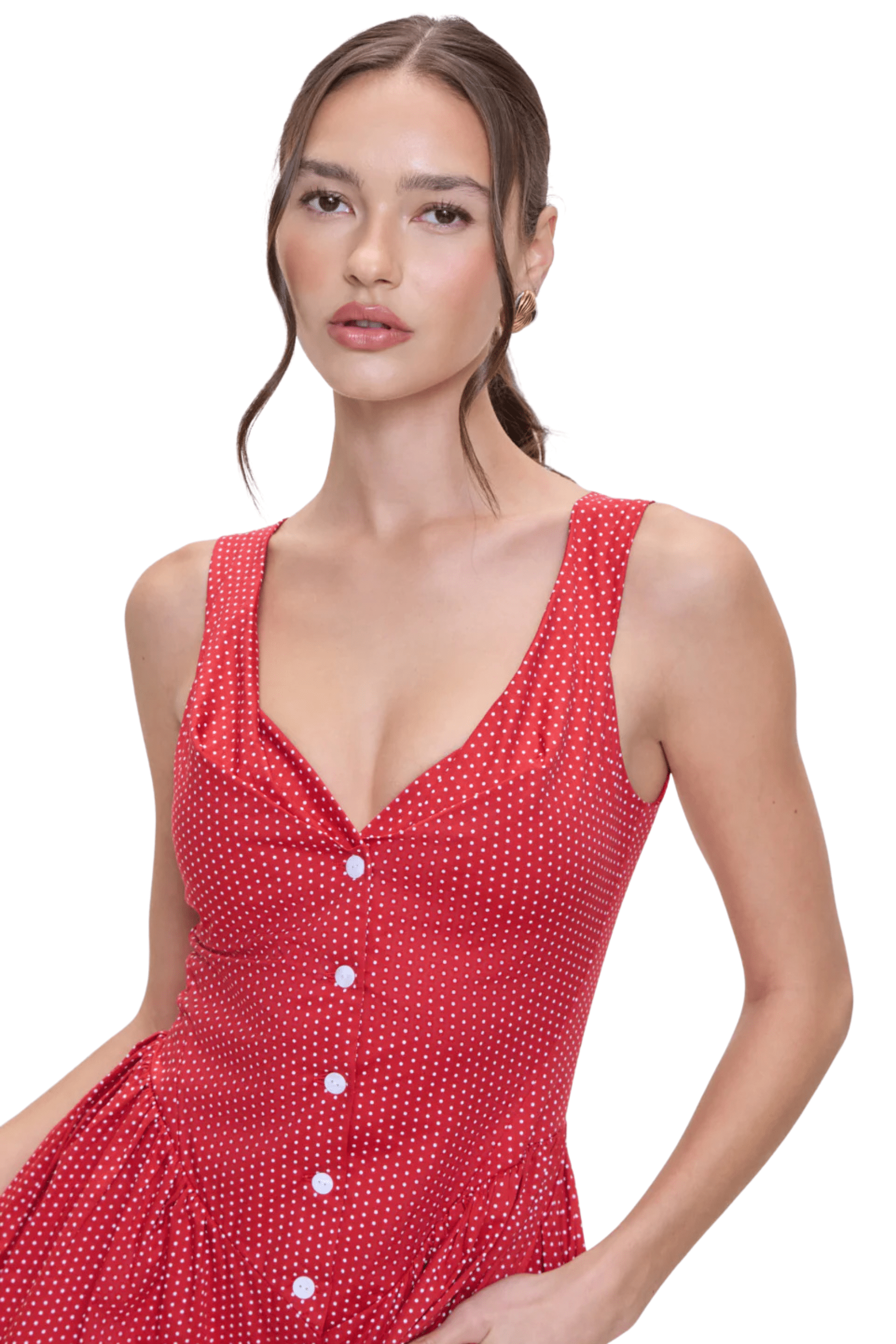 Frankies Bikinis Charlotte Poplin Dress Ladybug