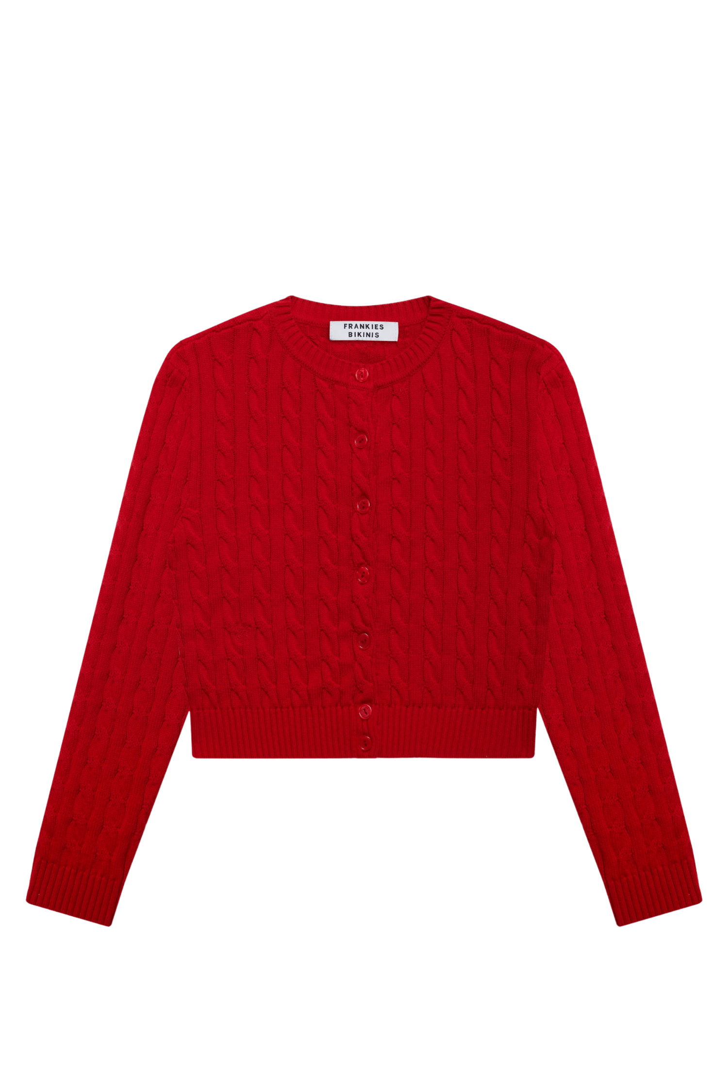 Frankies Bikinis Dudley Cable Knit Cardigan Heartstrings