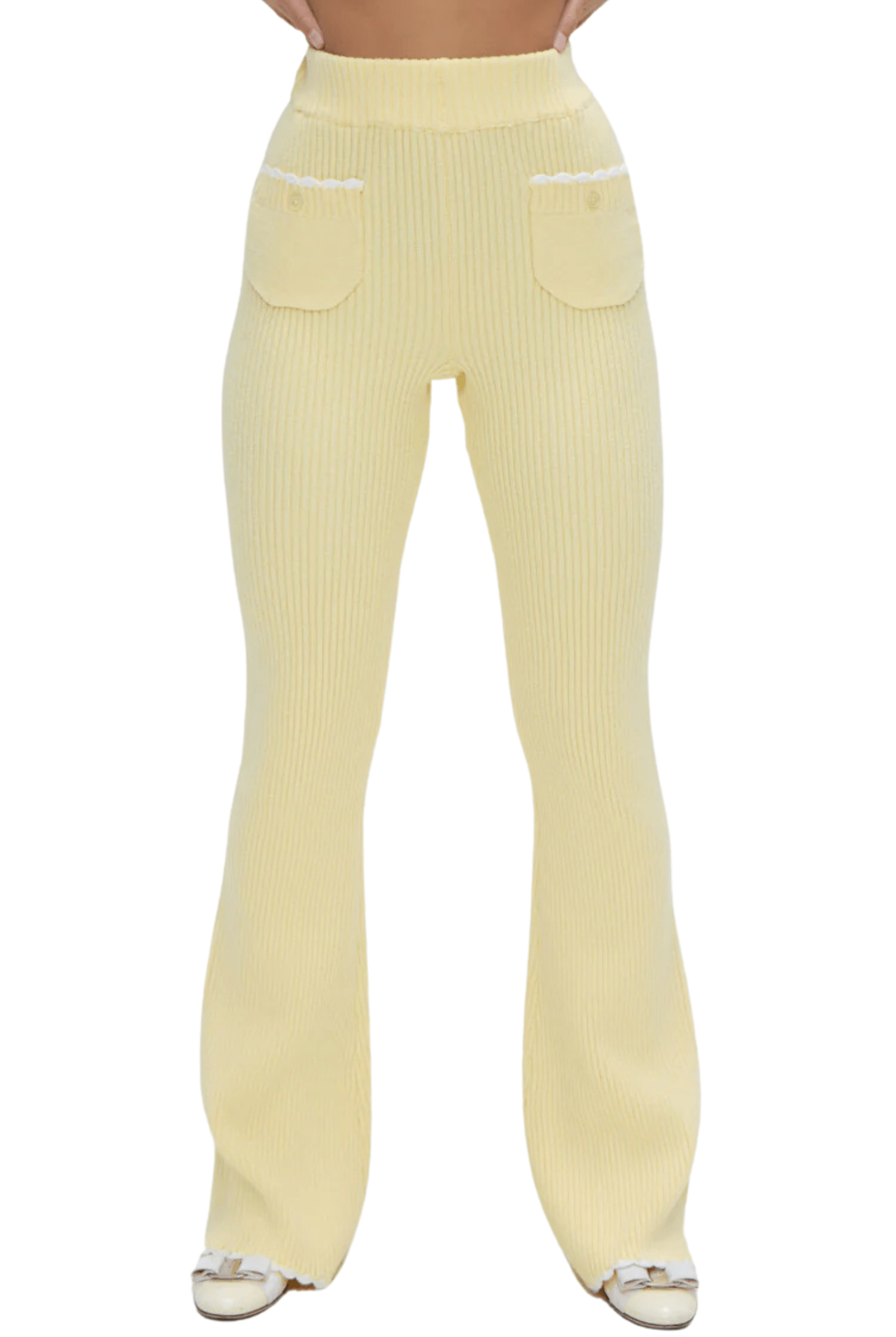 Frankies Bikinis Camden Knit Pants Vanilla Sugar