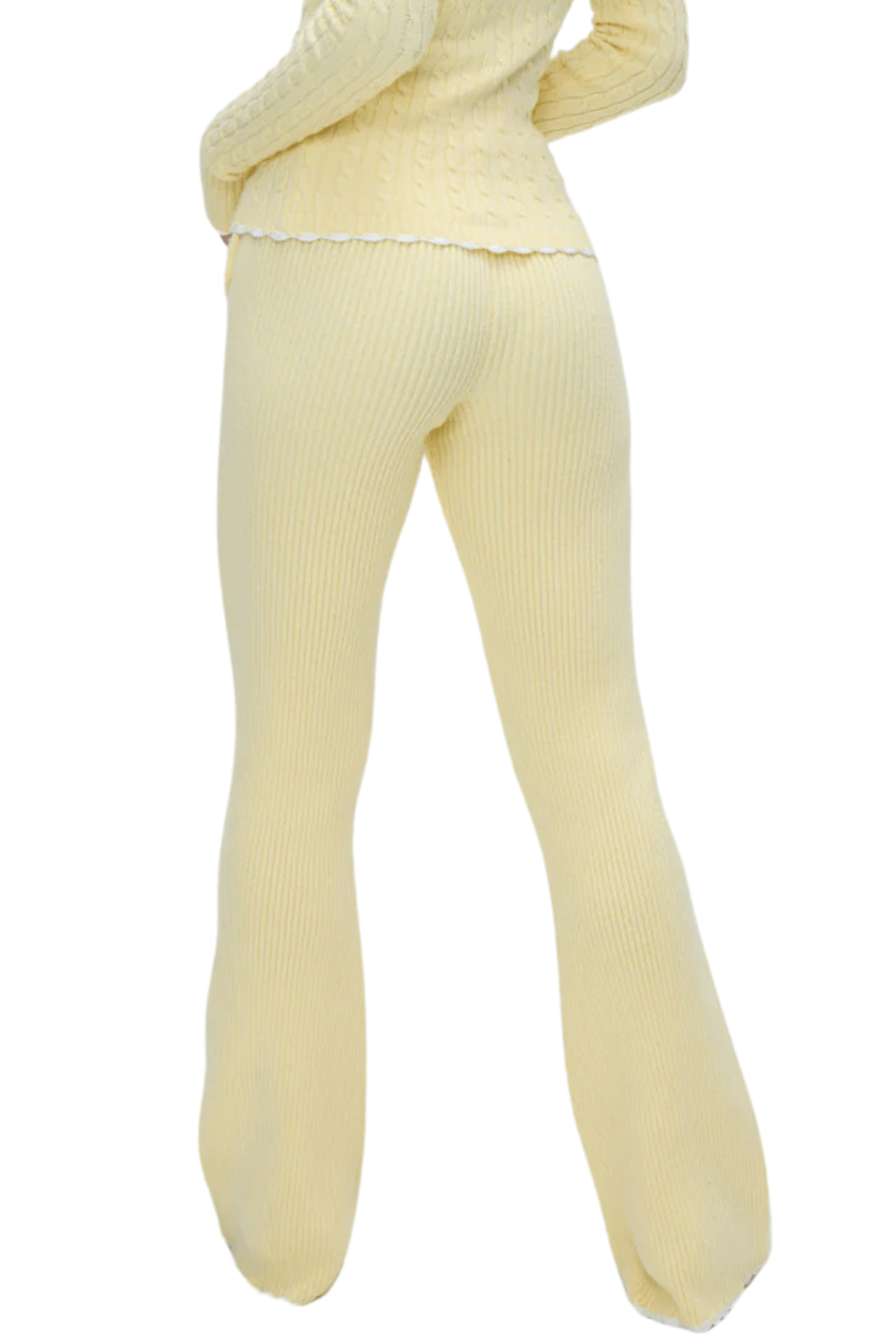 Frankies Bikinis Camden Knit Pants Vanilla Sugar