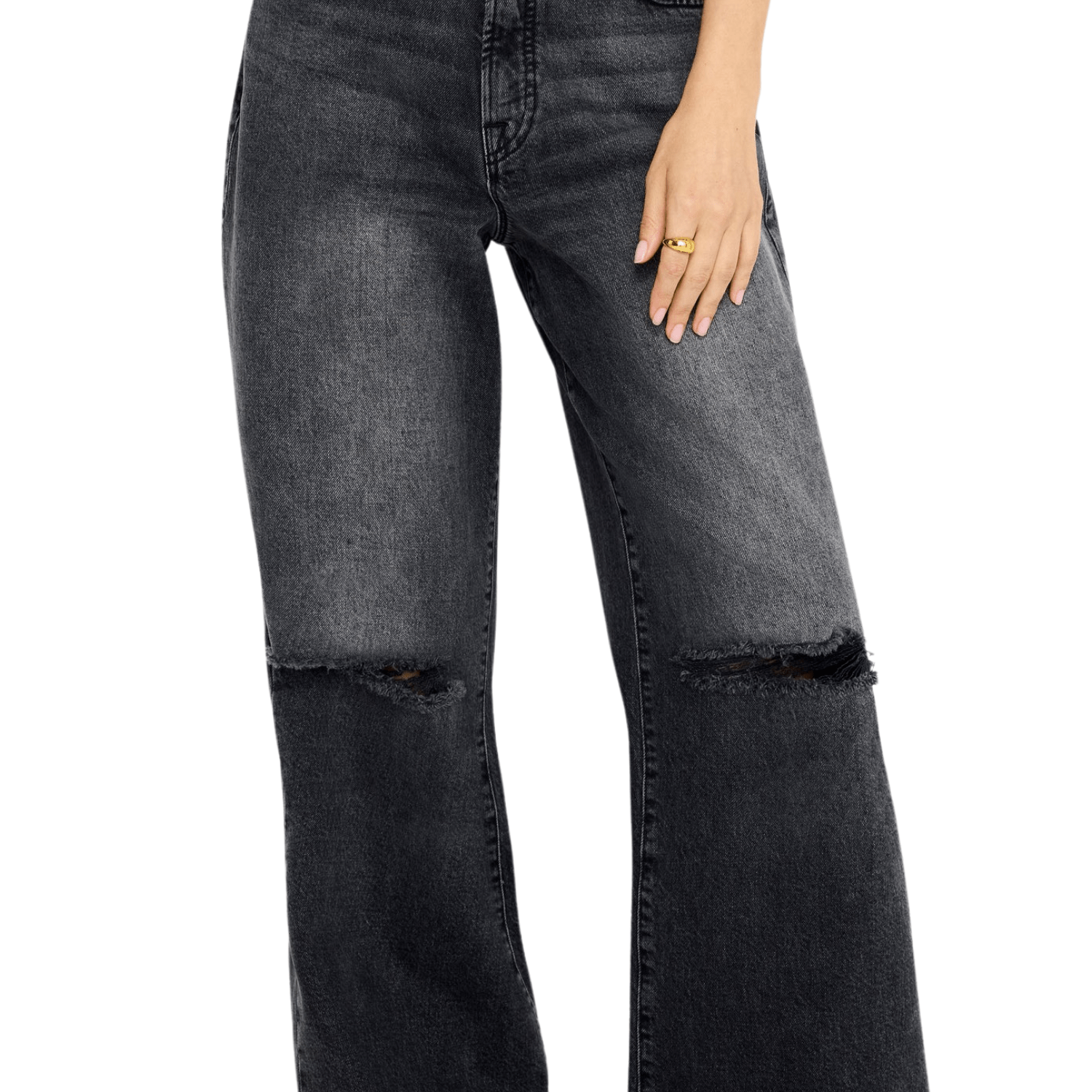 Good American Good Ease Relaxed Black346