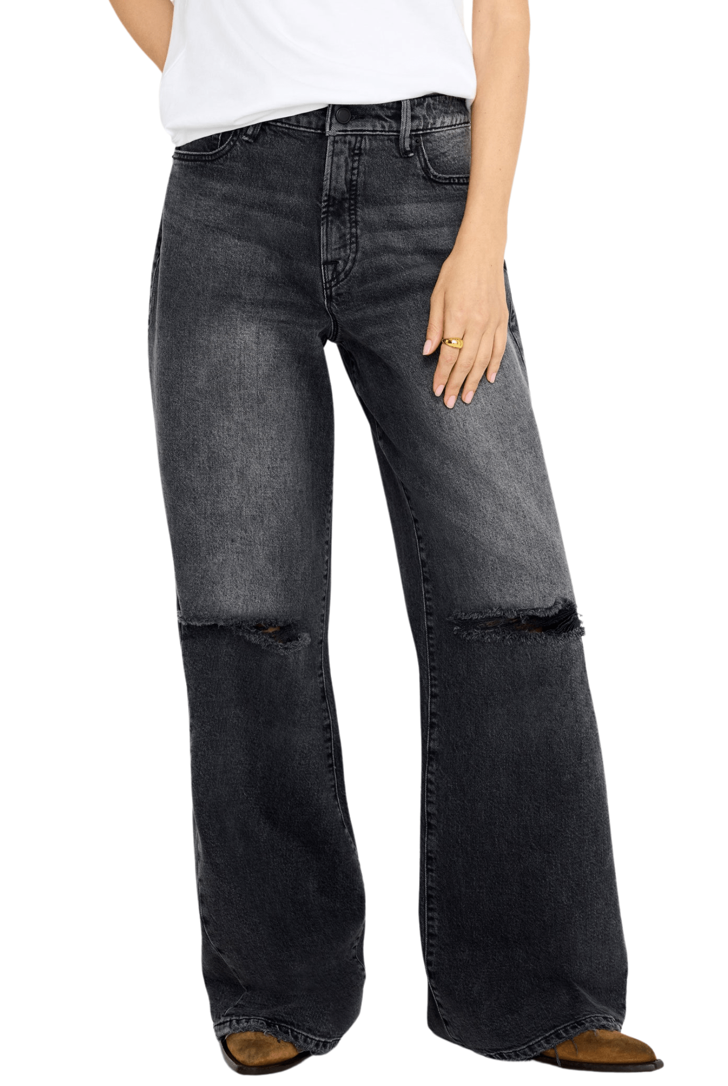 Good American Good Ease Relaxed Black346