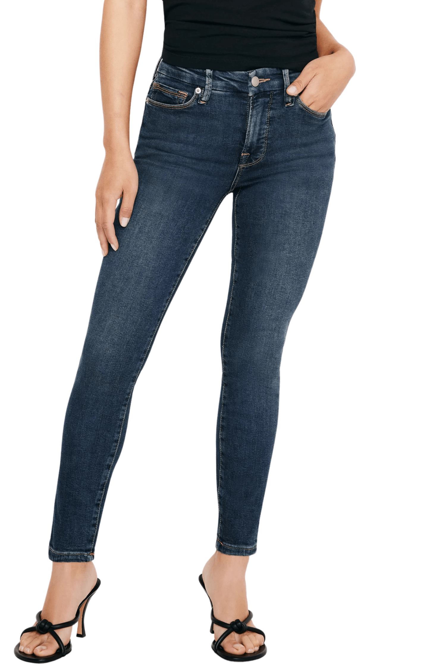 Good American Good Petite Skinny Jeans Blue609