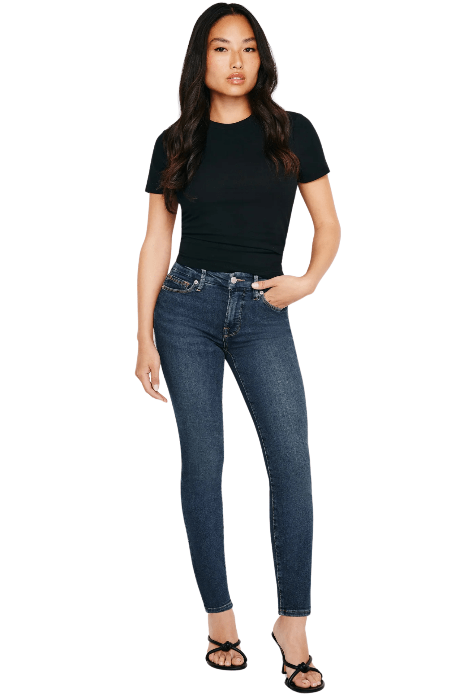 Good American Good Petite Skinny Jeans Blue609