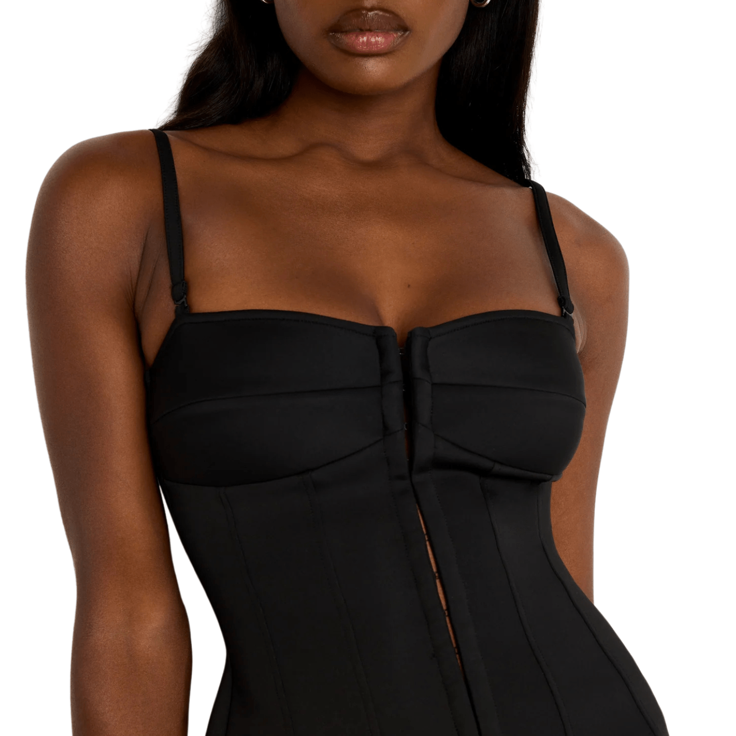 Good American Scuba Corset Top Black001