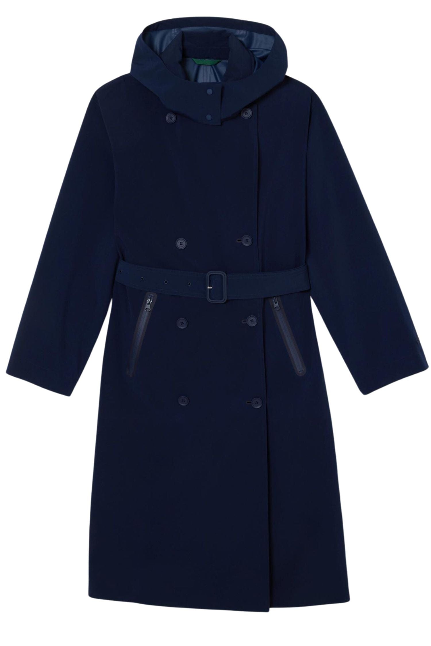 Lacoste Oversized Trench Coat Navy Blue