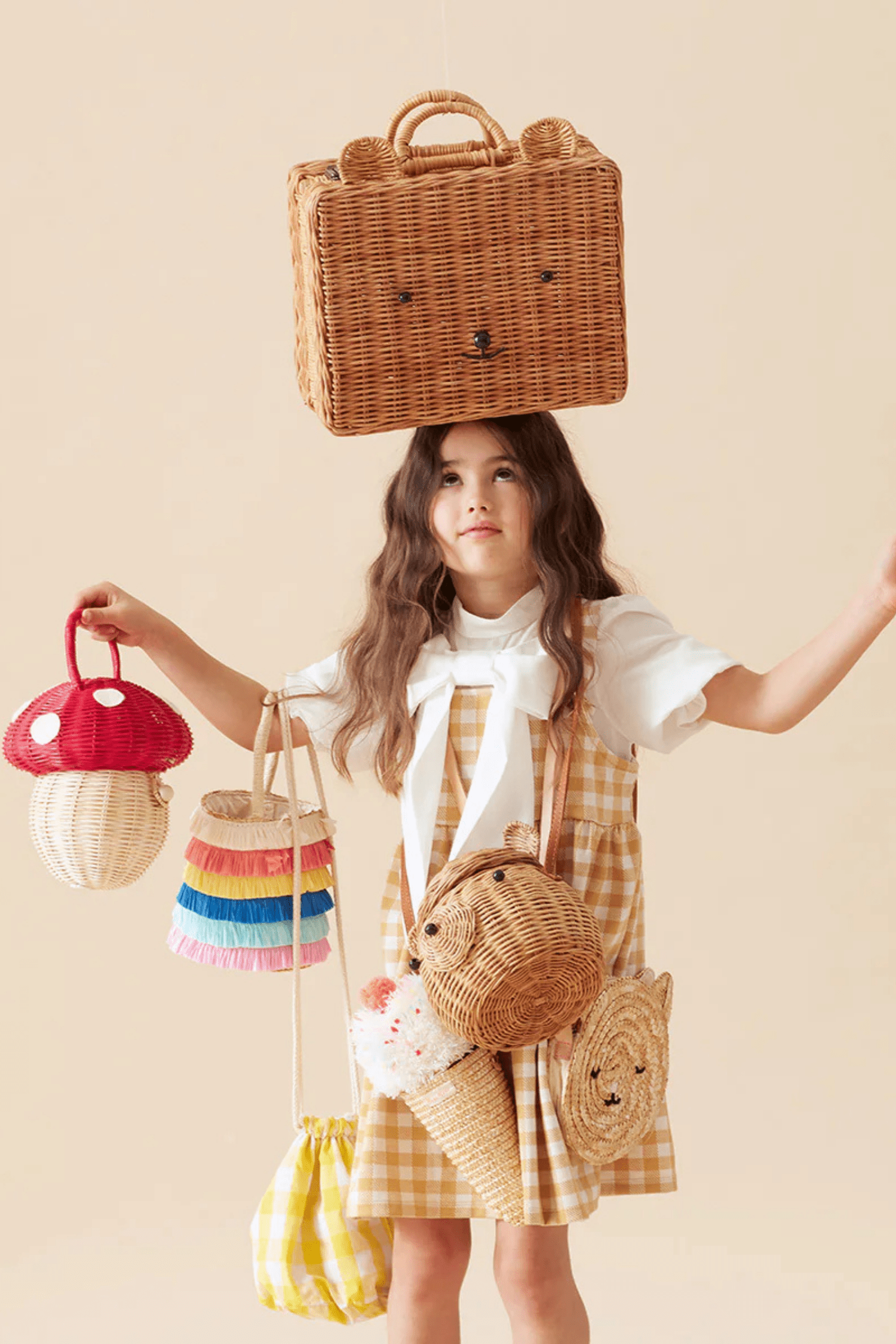 Meri Meri Mushroom Basket Red