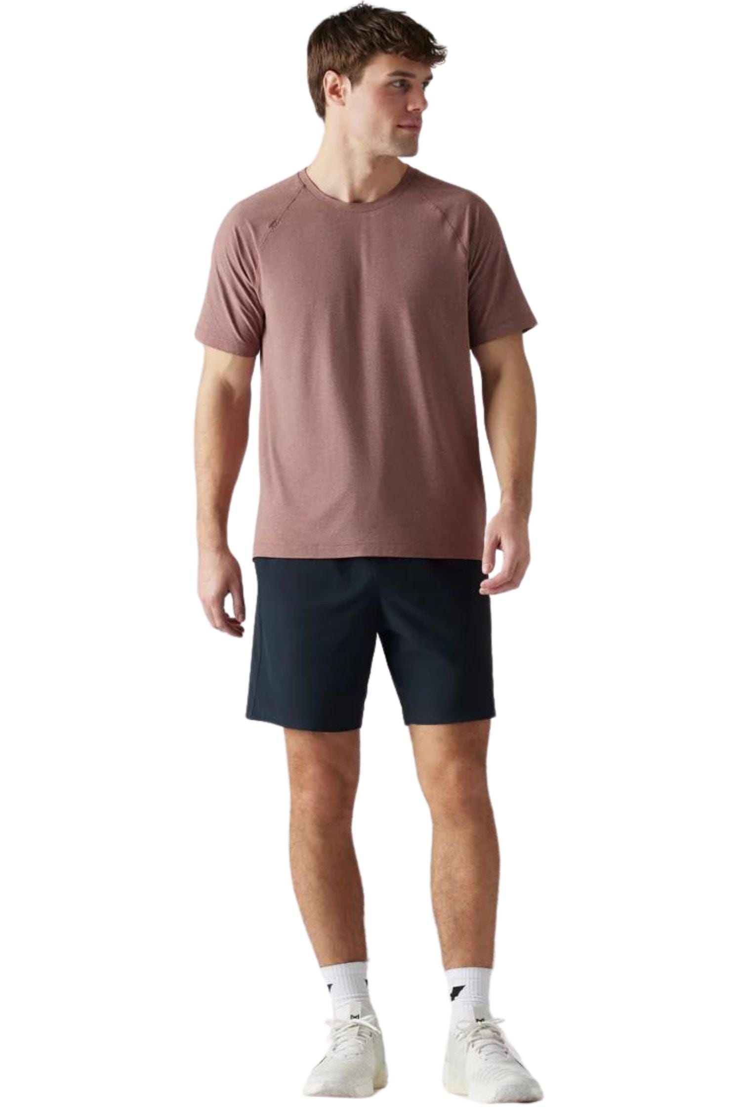 Rhone Reign Short Sleeve Cambridge Brown Heather
