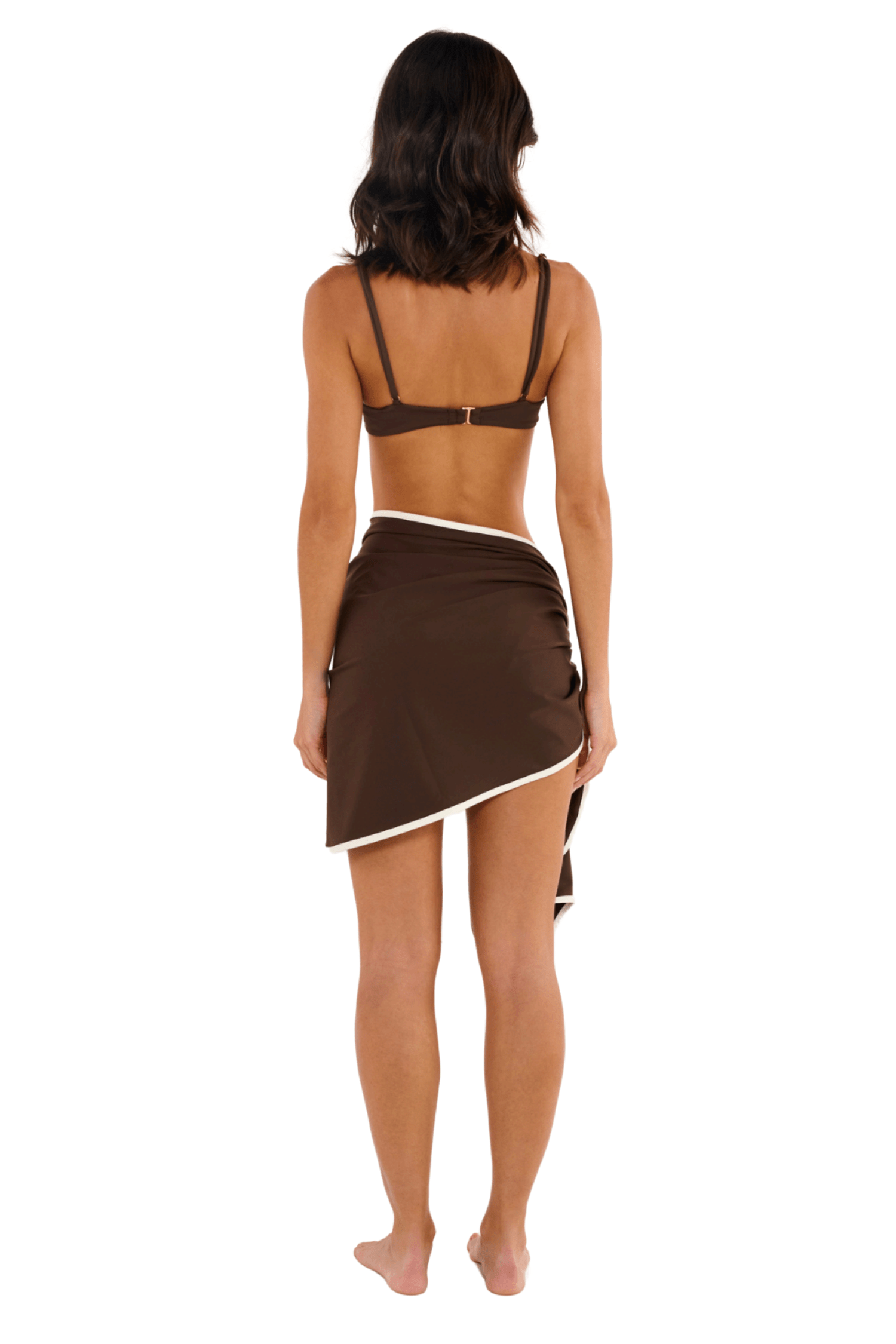 Saudade Swim Black Rainbow Shorts Espresso