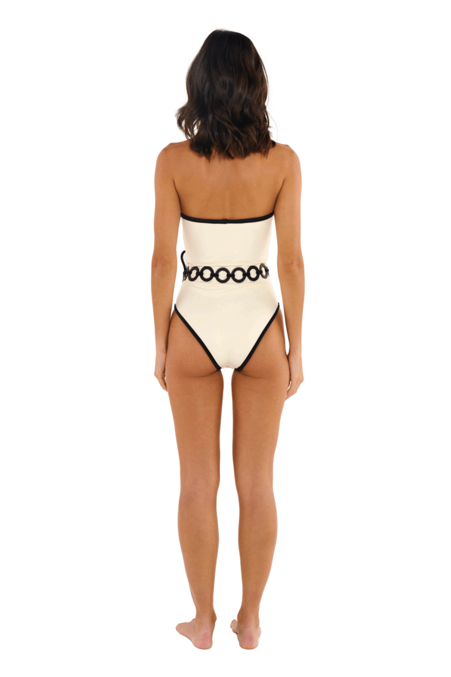 Saudade Swim Azure Rose One Piece Ivory