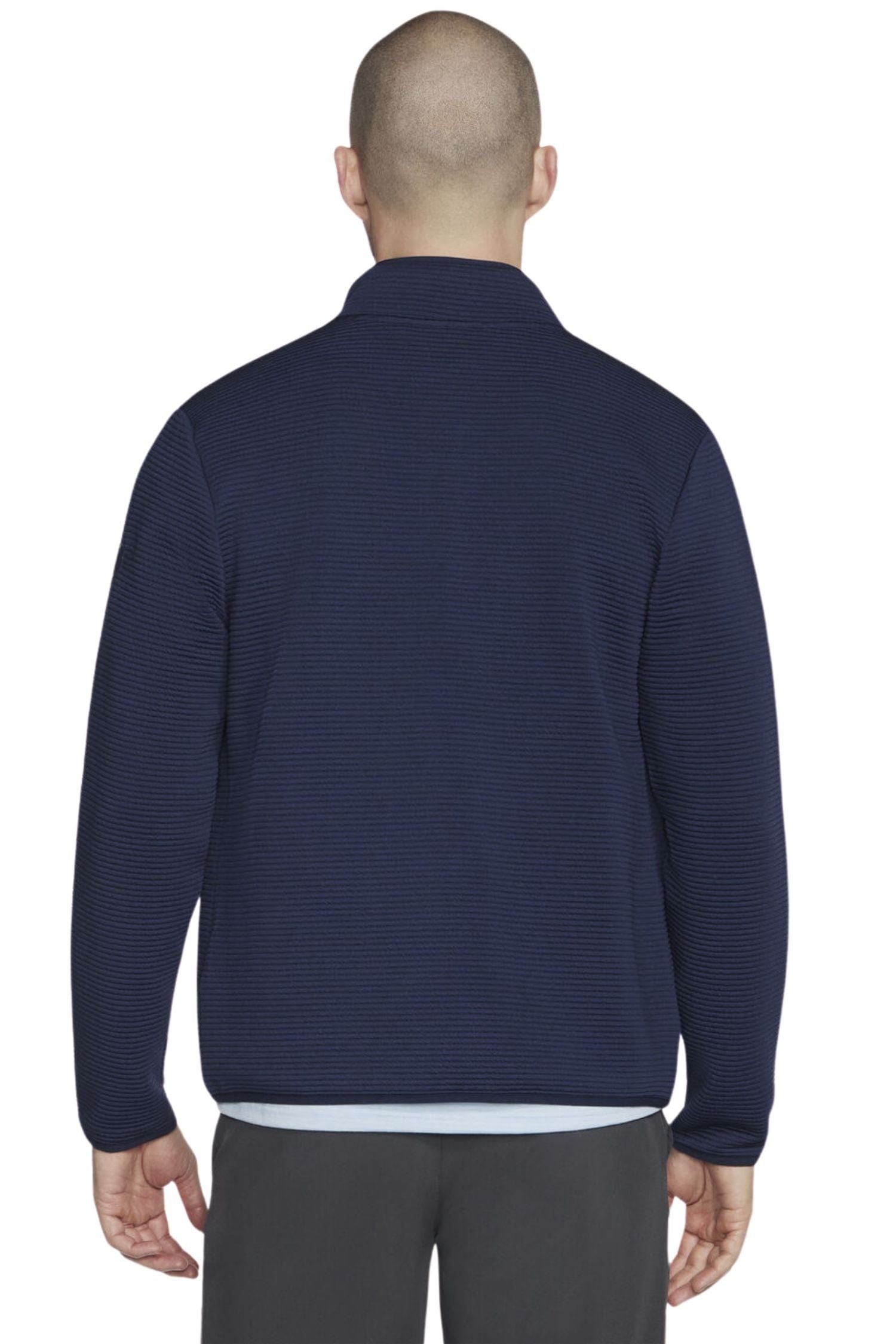 Skechers Men The Hoodless Hoodie Ottoman Jacket Navy