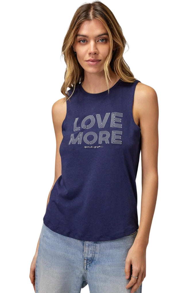Spiritual Gangster Love More Muscle Tank Inky Navy