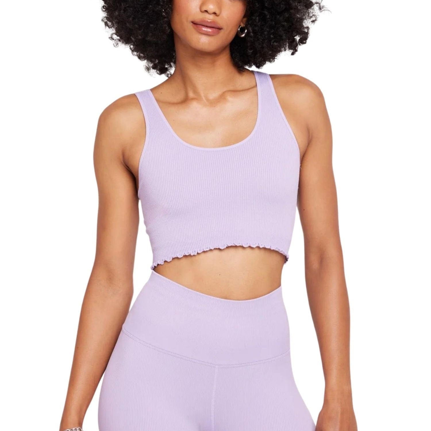 Spiritual Gangster Amor Crop Tank Dark Wisteria