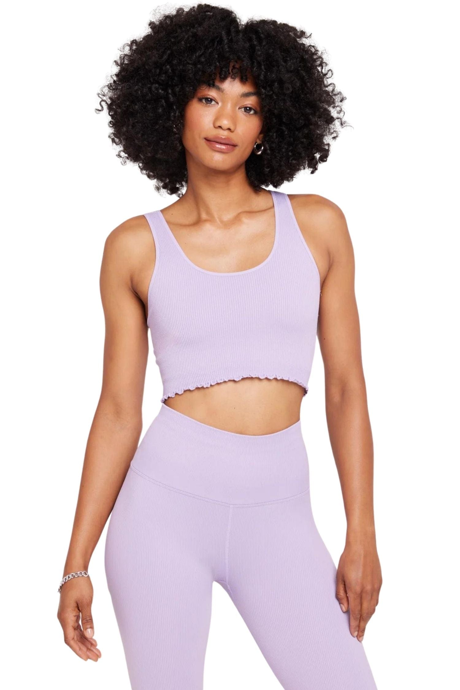 Spiritual Gangster Amor Crop Tank Dark Wisteria