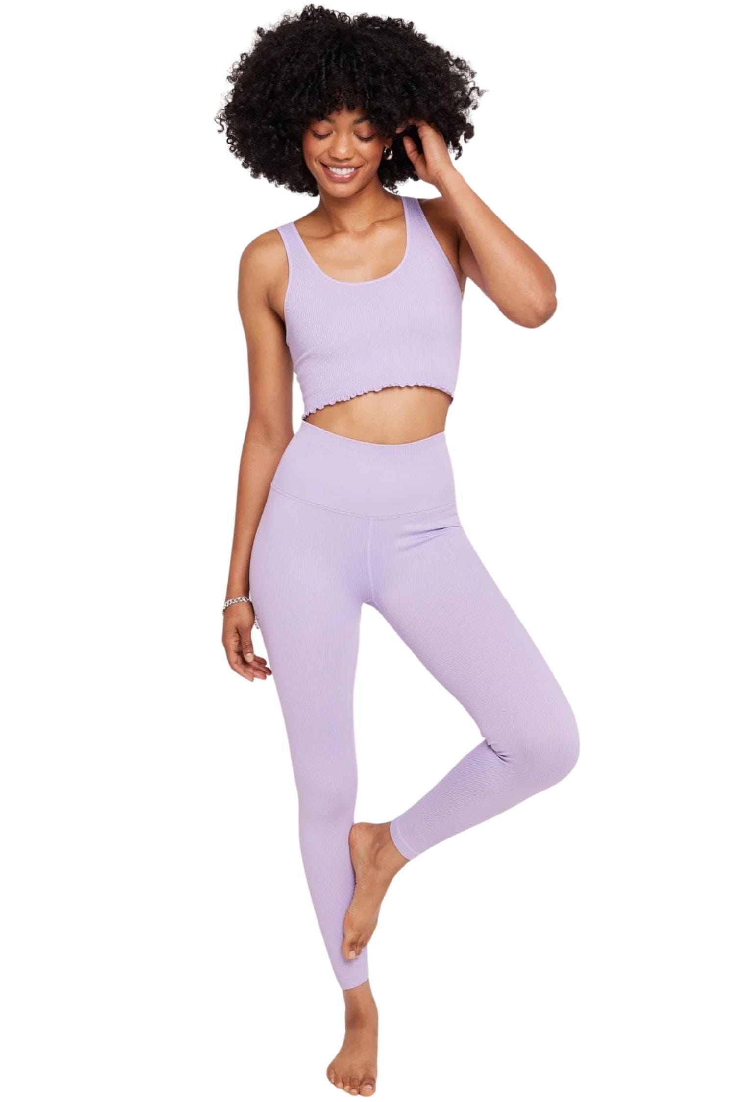 Spiritual Gangster Amor Crop Tank Dark Wisteria