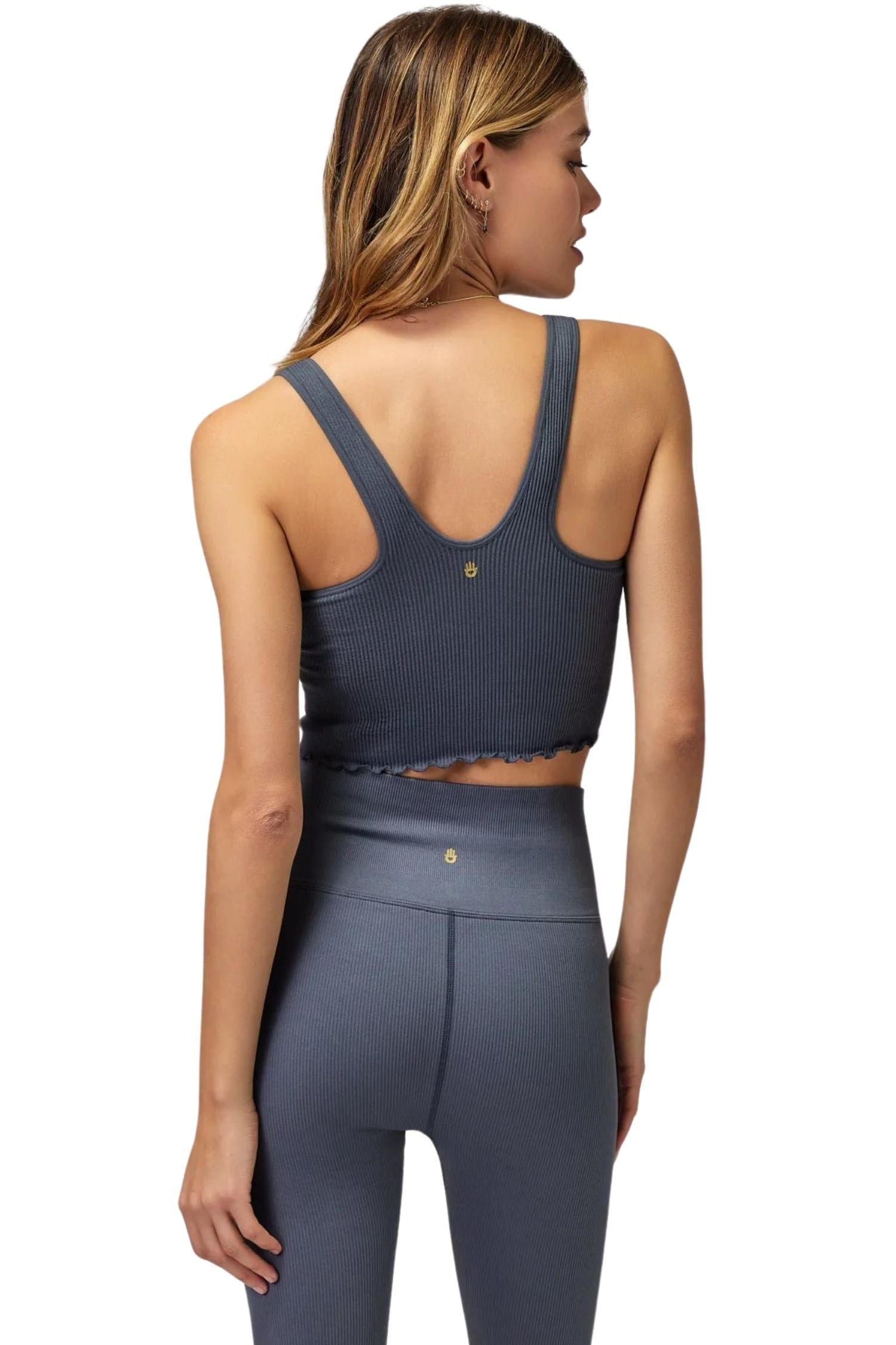 Spiritual Gangster Amor Crop Tank Slate