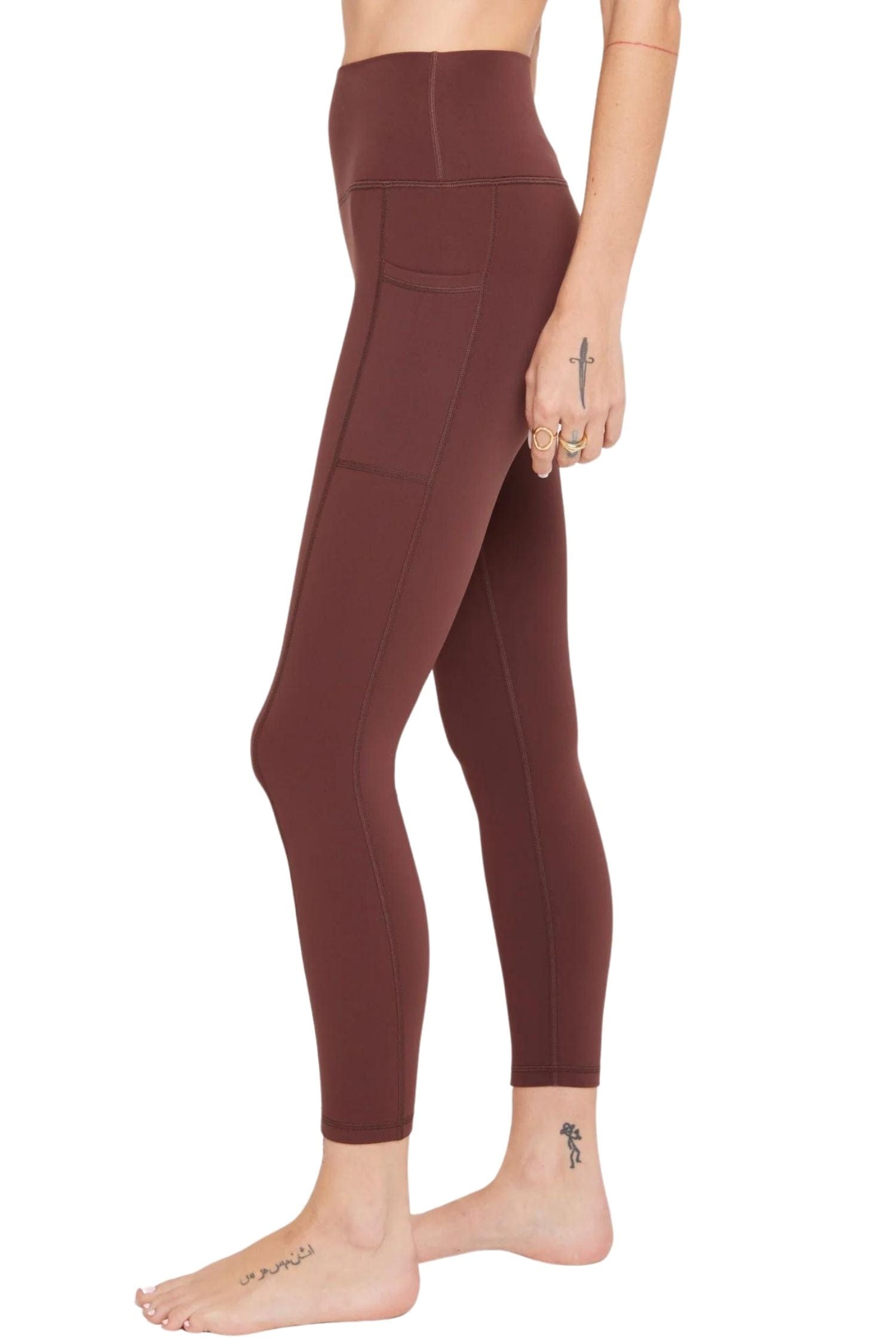 Spiritual Gangster Nova Warm Core Pocket Legging Chocolate