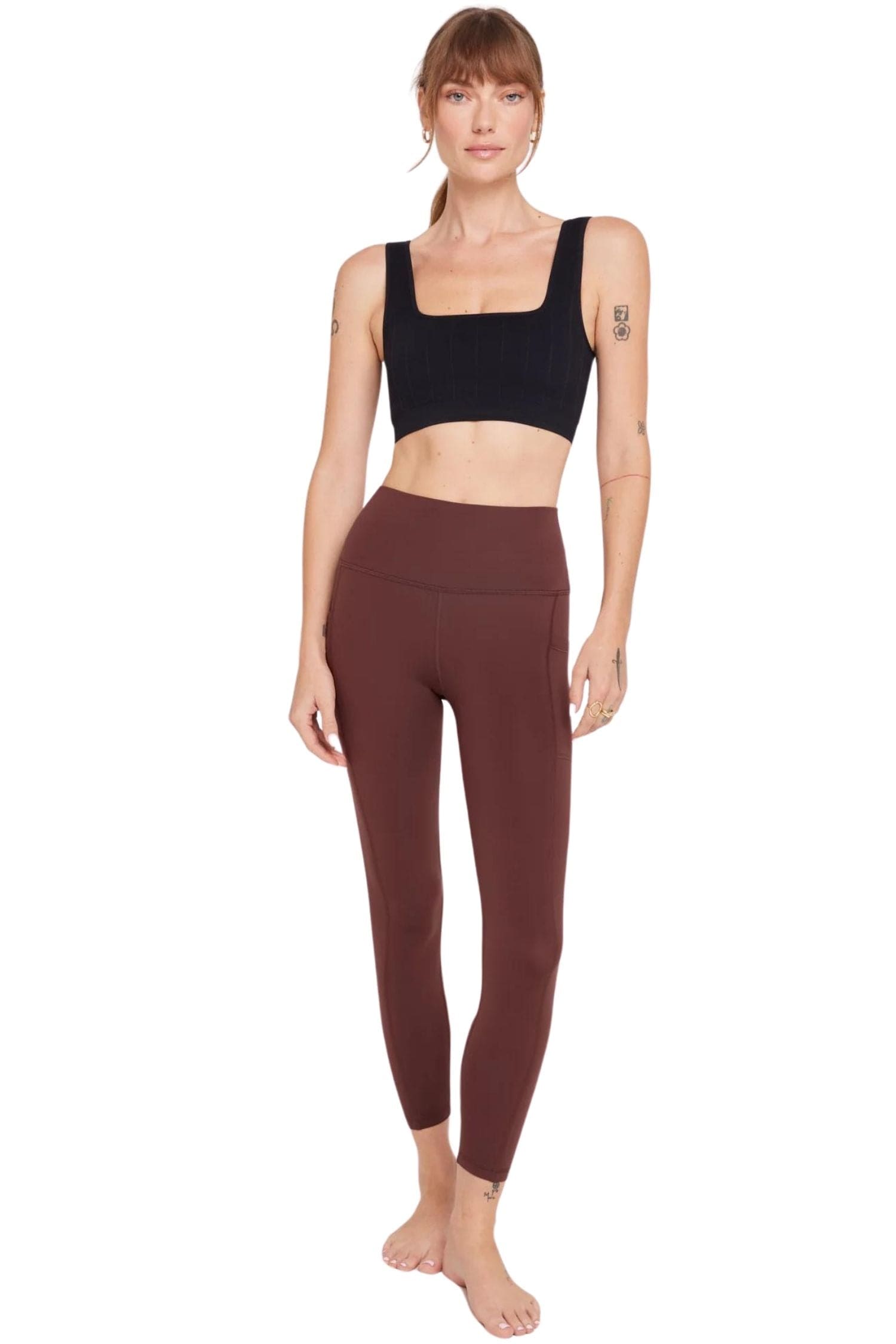 Spiritual Gangster Nova Warm Core Pocket Legging Chocolate