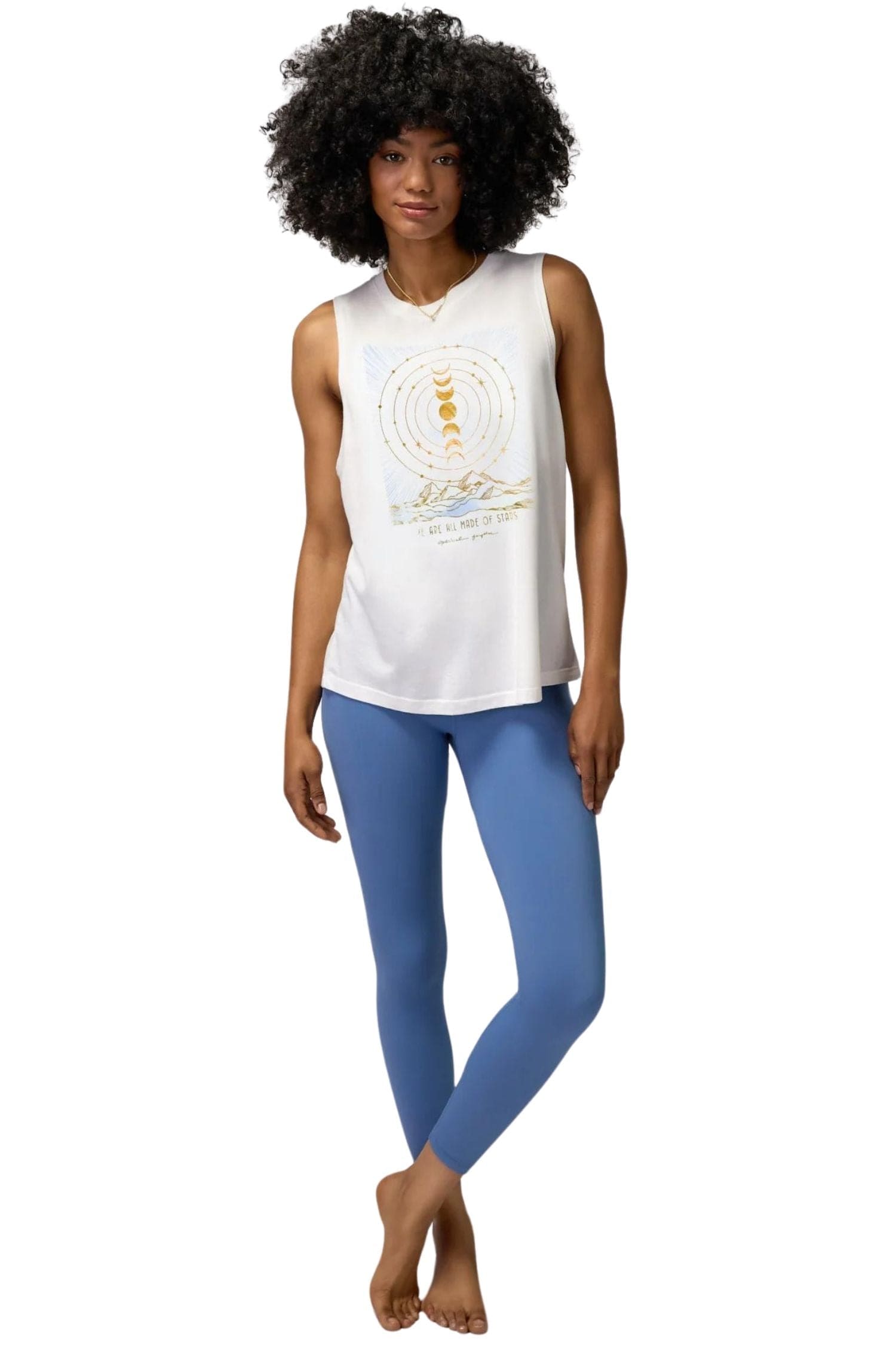 Spiritual Gangster Stars Jade Muscle Tank White
