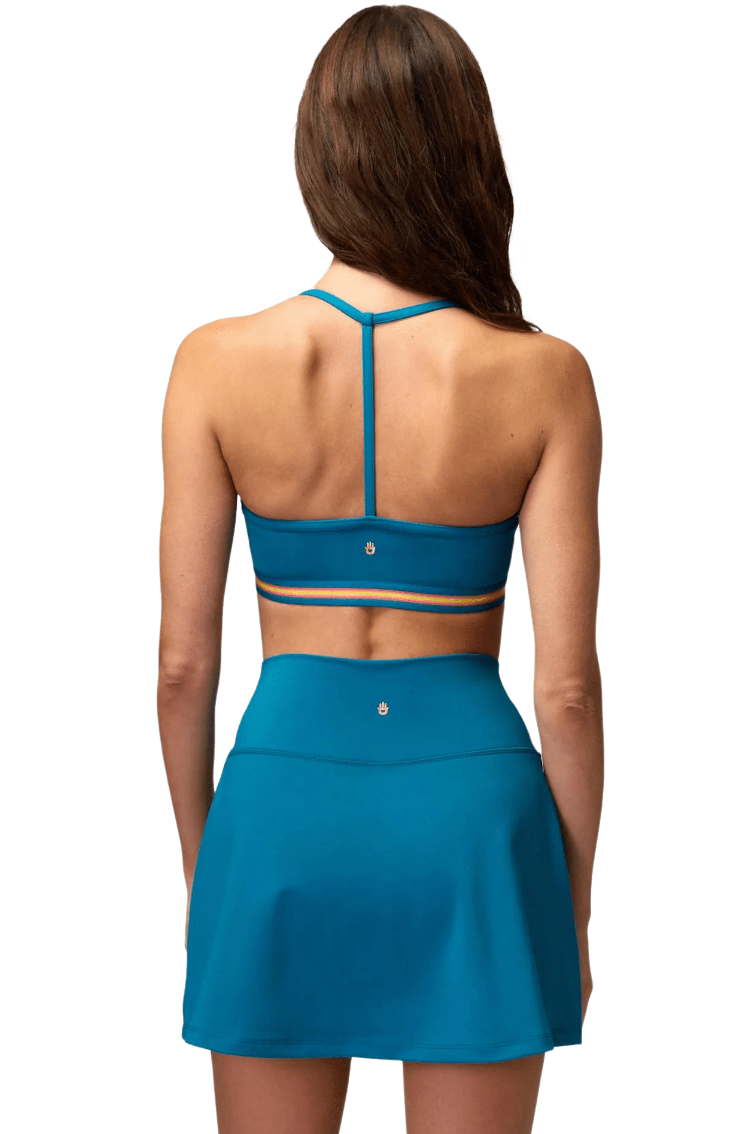 Spiritual Gangster Skinny T Back Novelty Bra Dark Turquoise