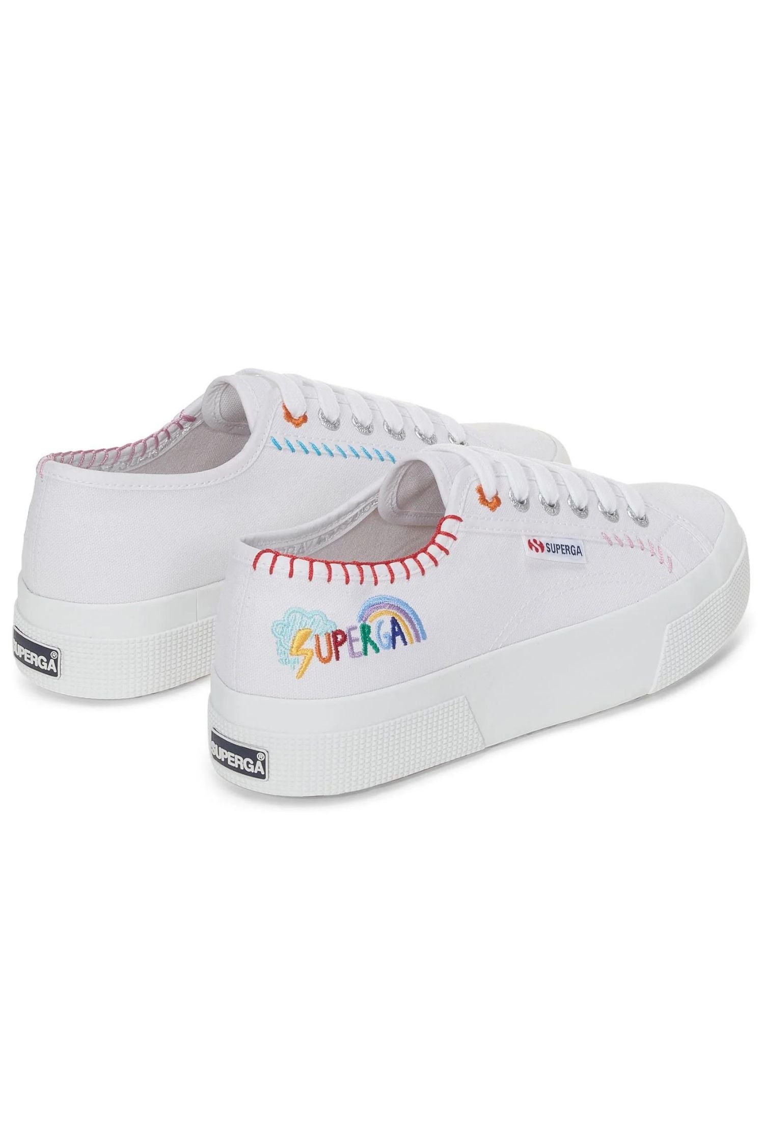 Superga 2740 Happy Logo Sneakers White Multi Color