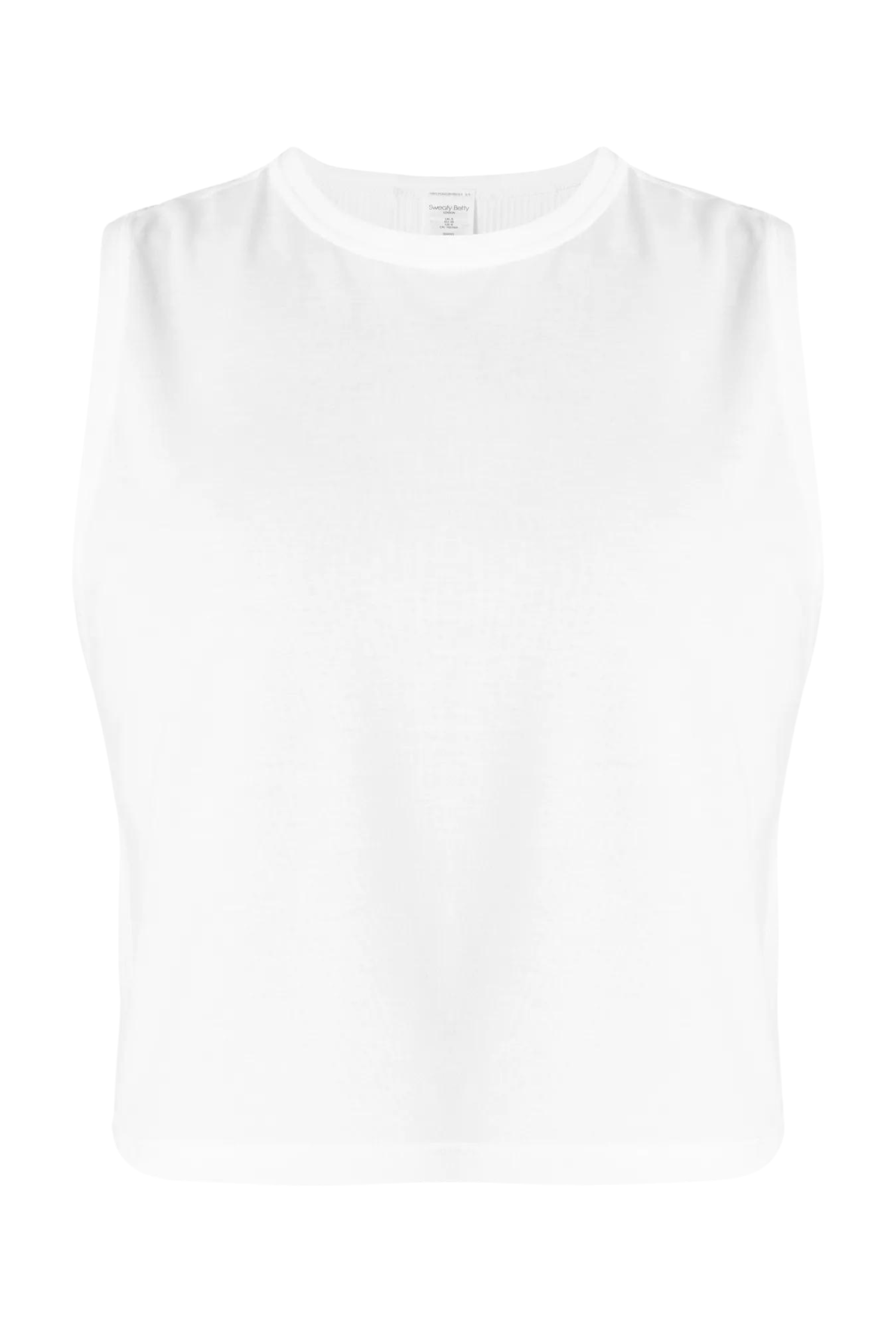 Sweaty Betty Breathe Easy Crop Muscle Tank White