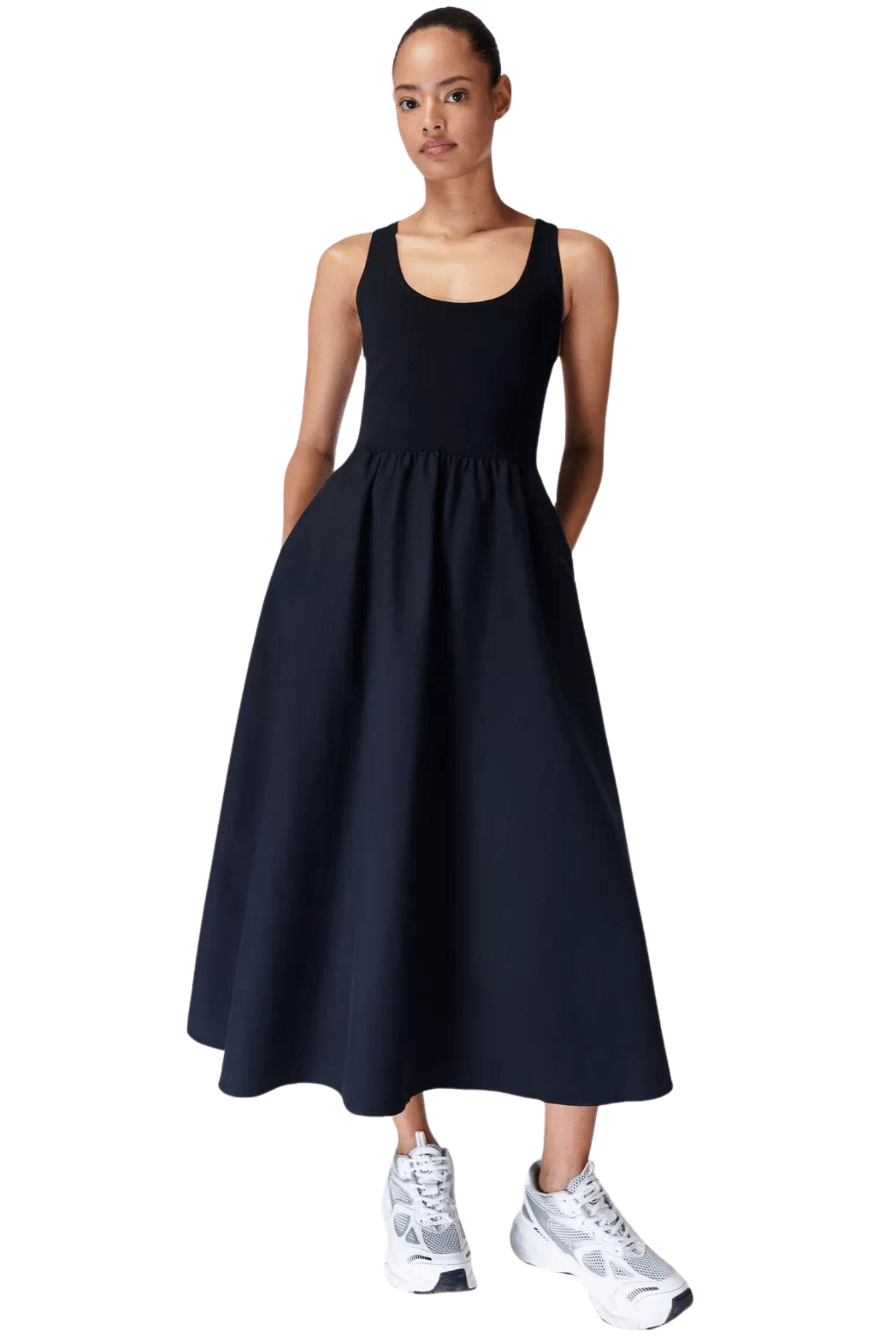 Sweaty Betty Explorer Ribbed Racer Dress Black