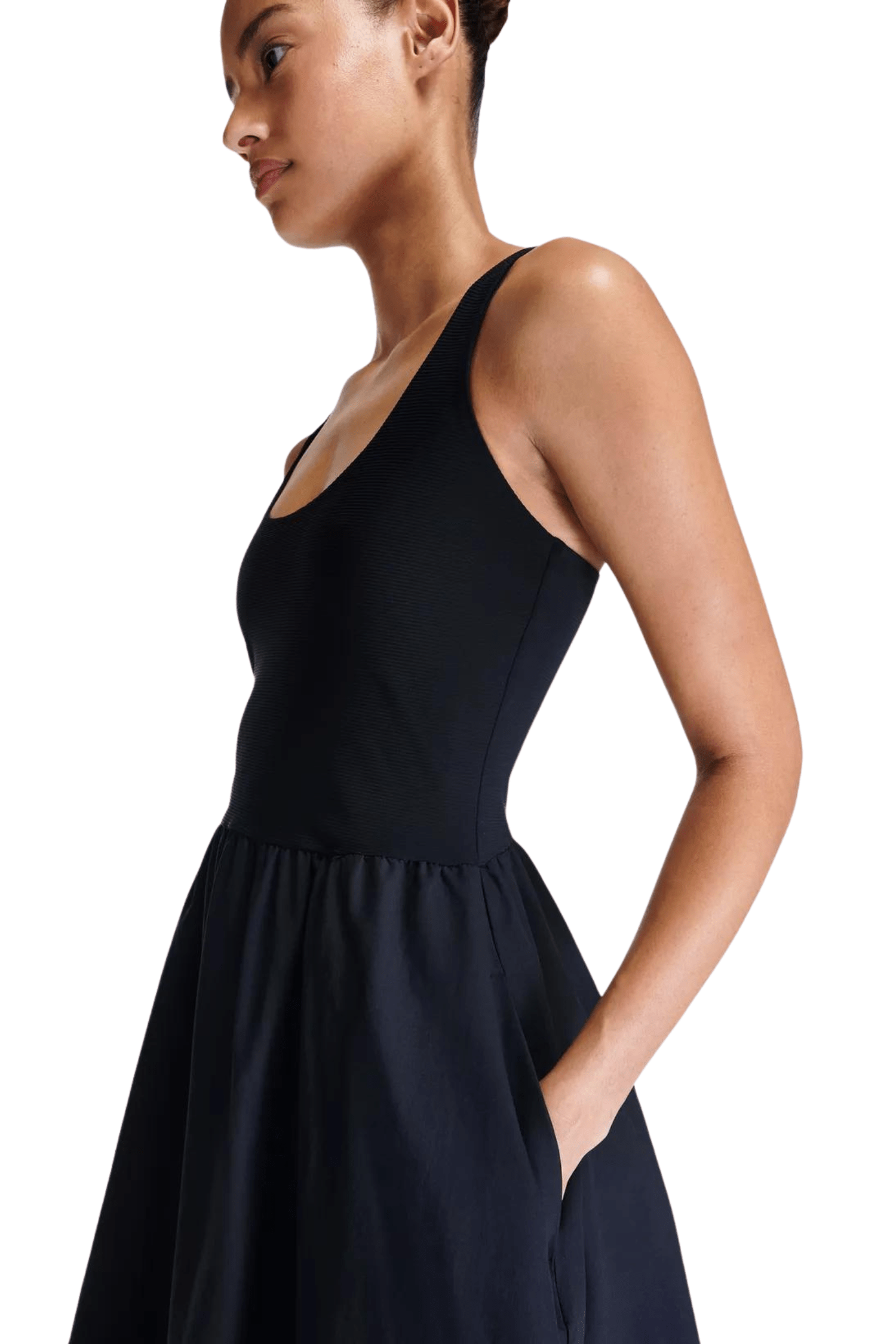 Sweaty Betty Explorer Ribbed Racer Dress Black