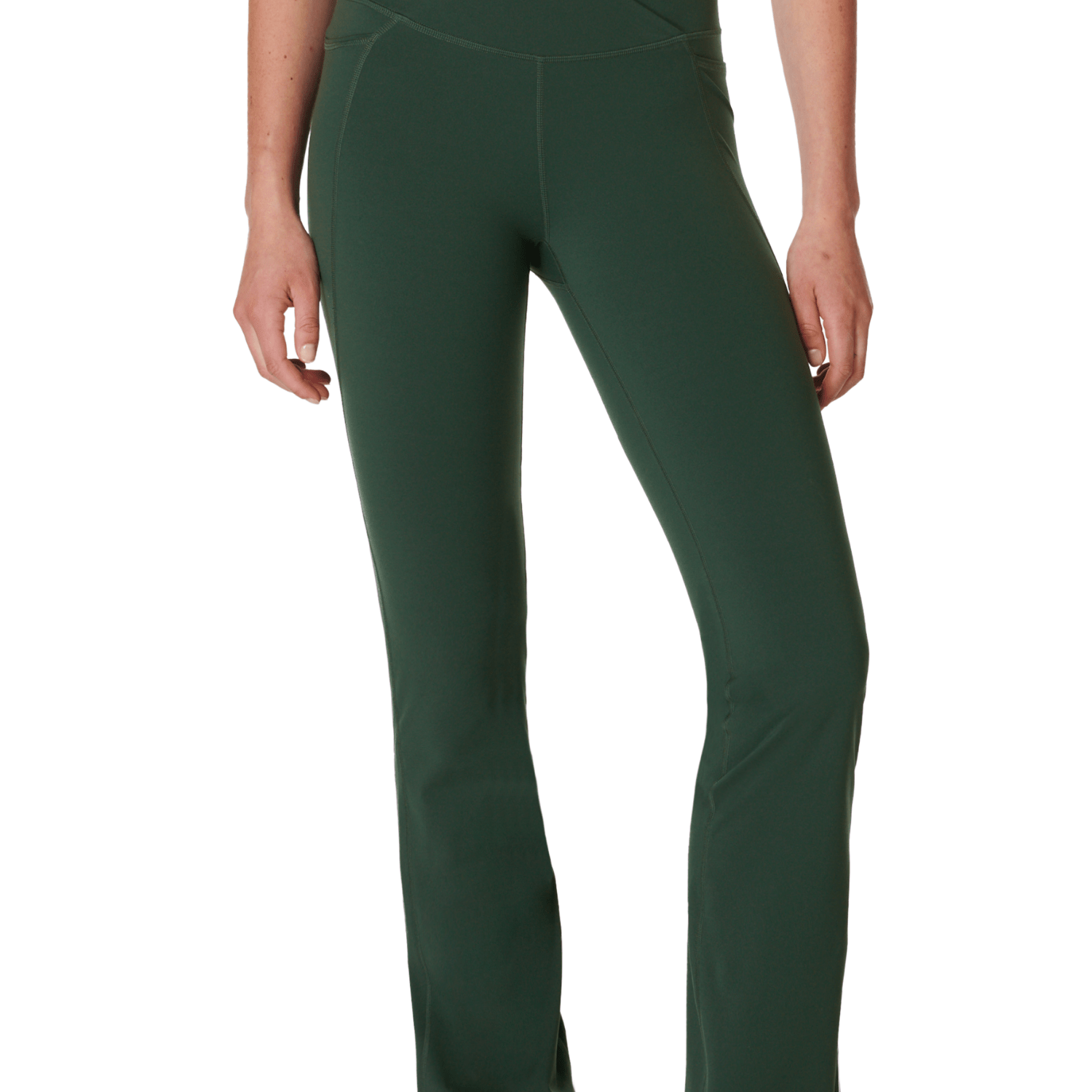Sweaty Betty Power Boot Cut 2.0 Wrap Waist Trek Green