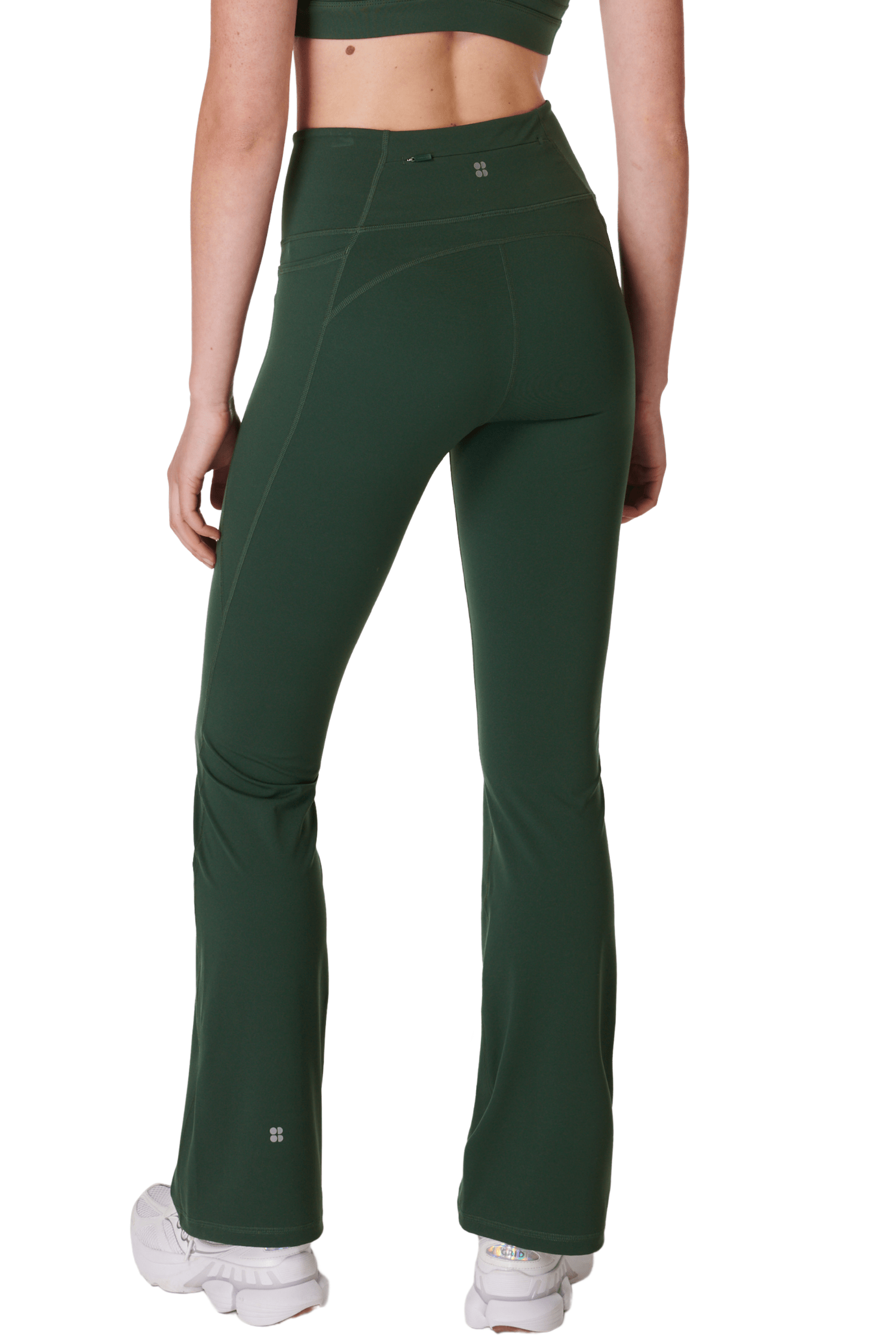 Sweaty Betty Power Boot Cut 2.0 Wrap Waist Trek Green