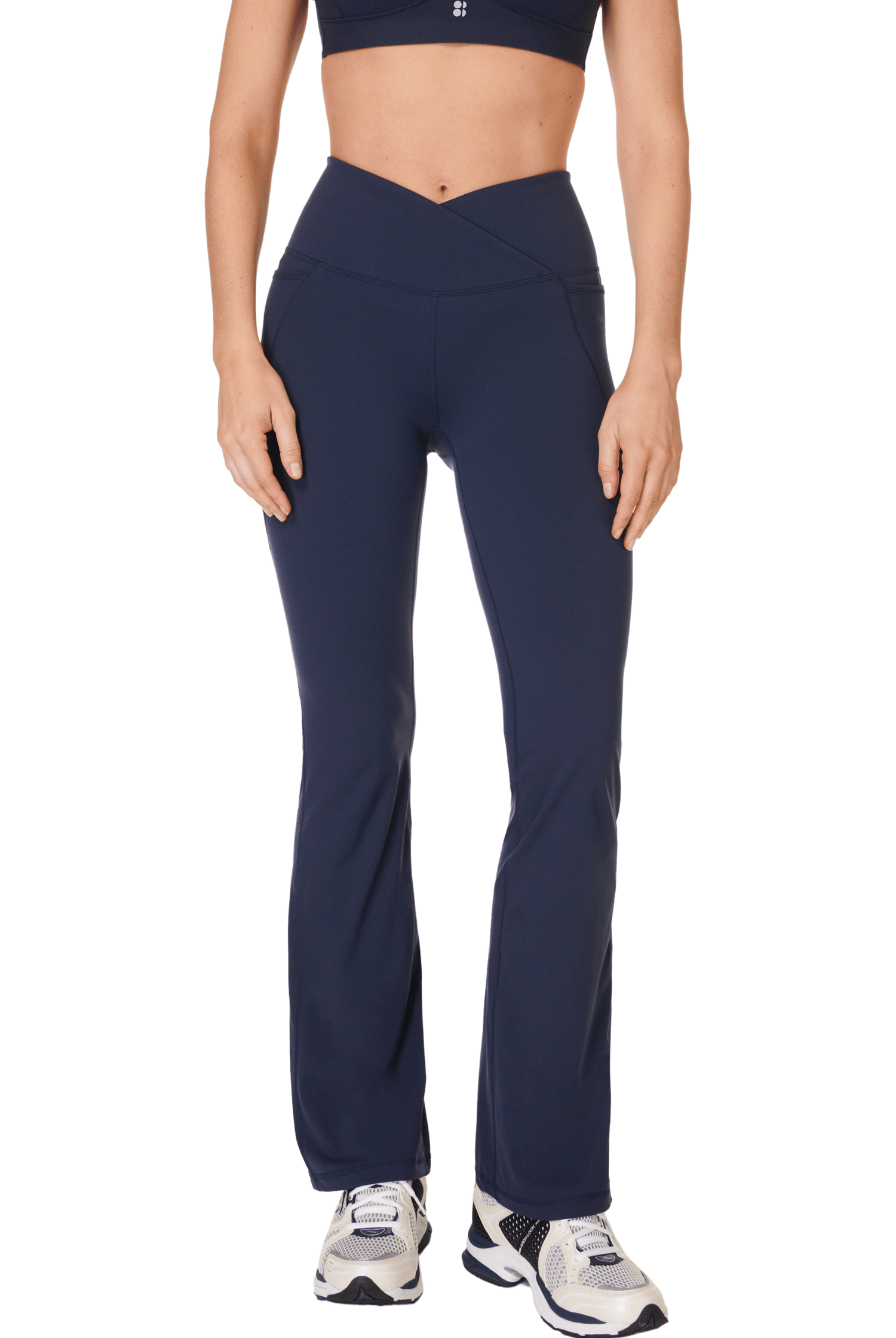 Sweaty Betty Power Boot Cut 2.0 Wrap Waist Navy Blue