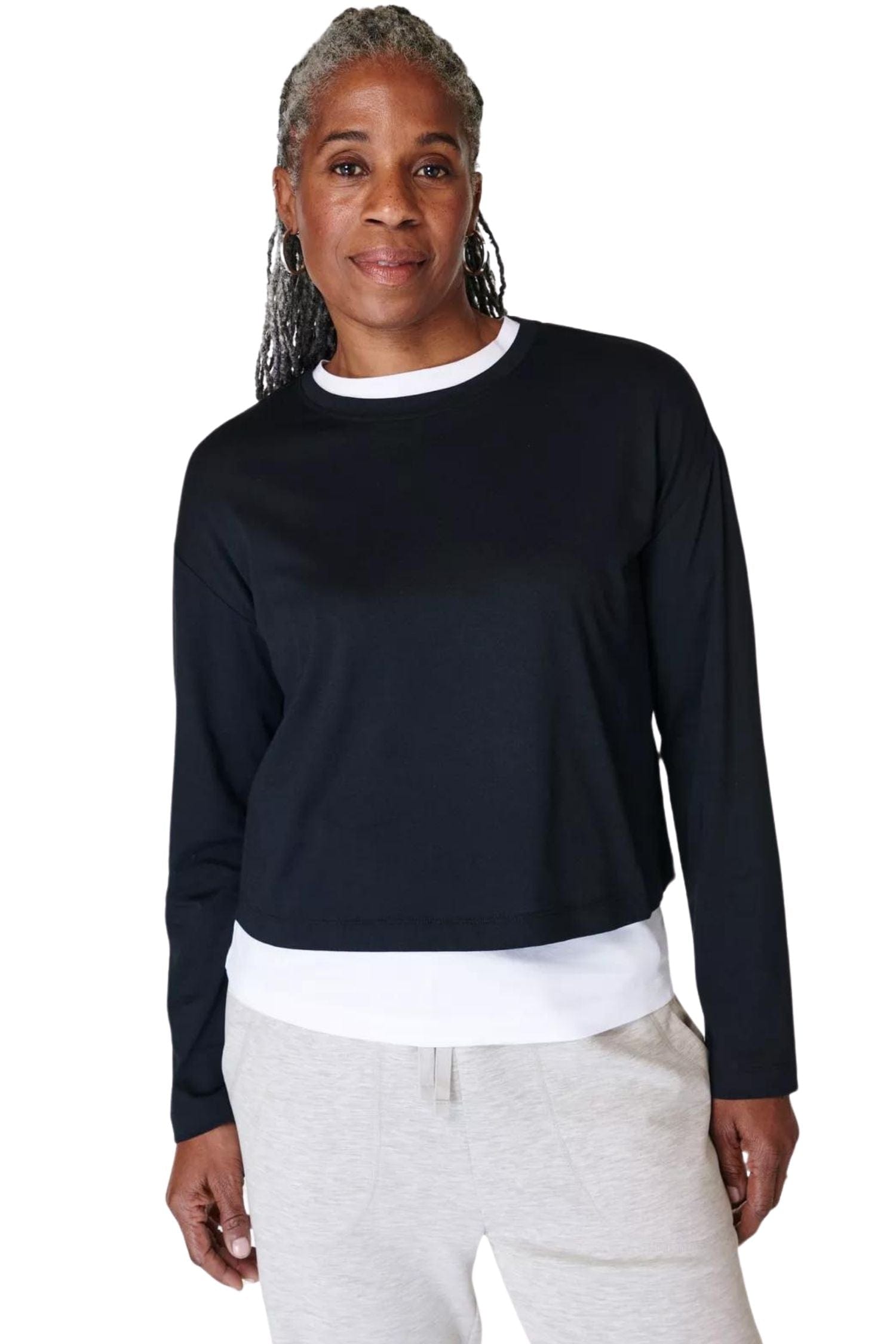 Sweaty Betty Essential Crop Long Sleeve Black