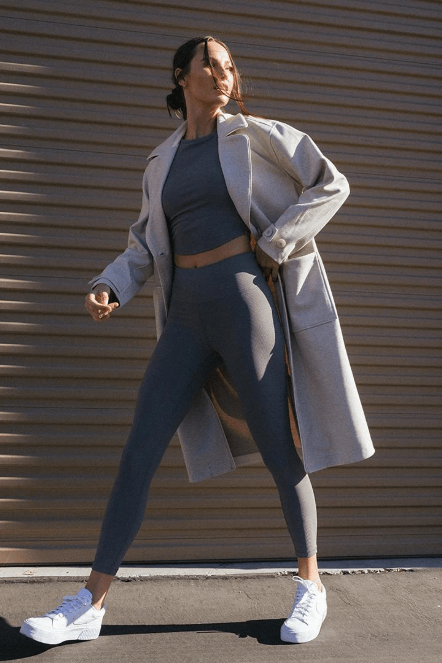 Thrive Société Quinn Trench Coat Stone