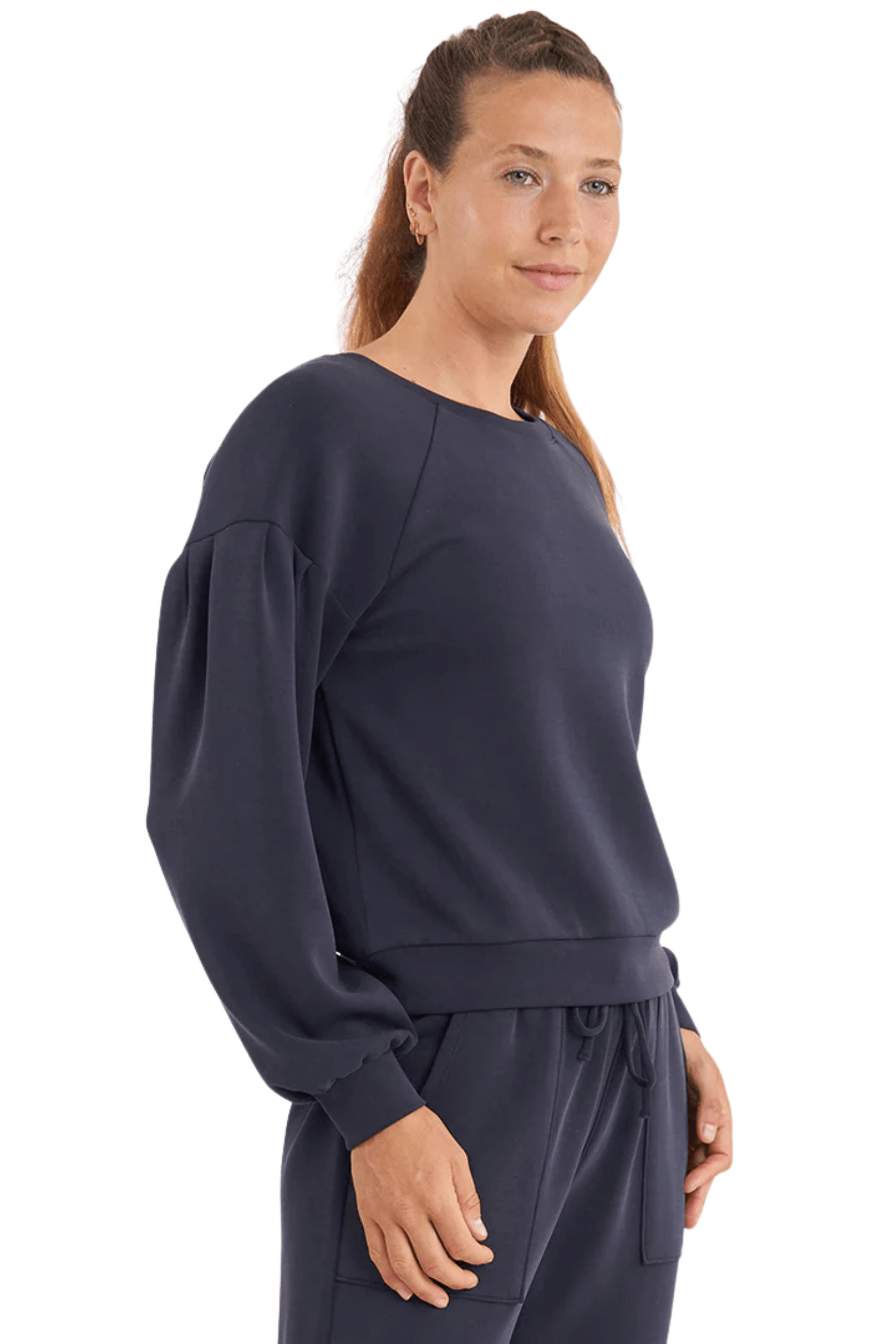 Thrive Société Pleated Pullover Carbon