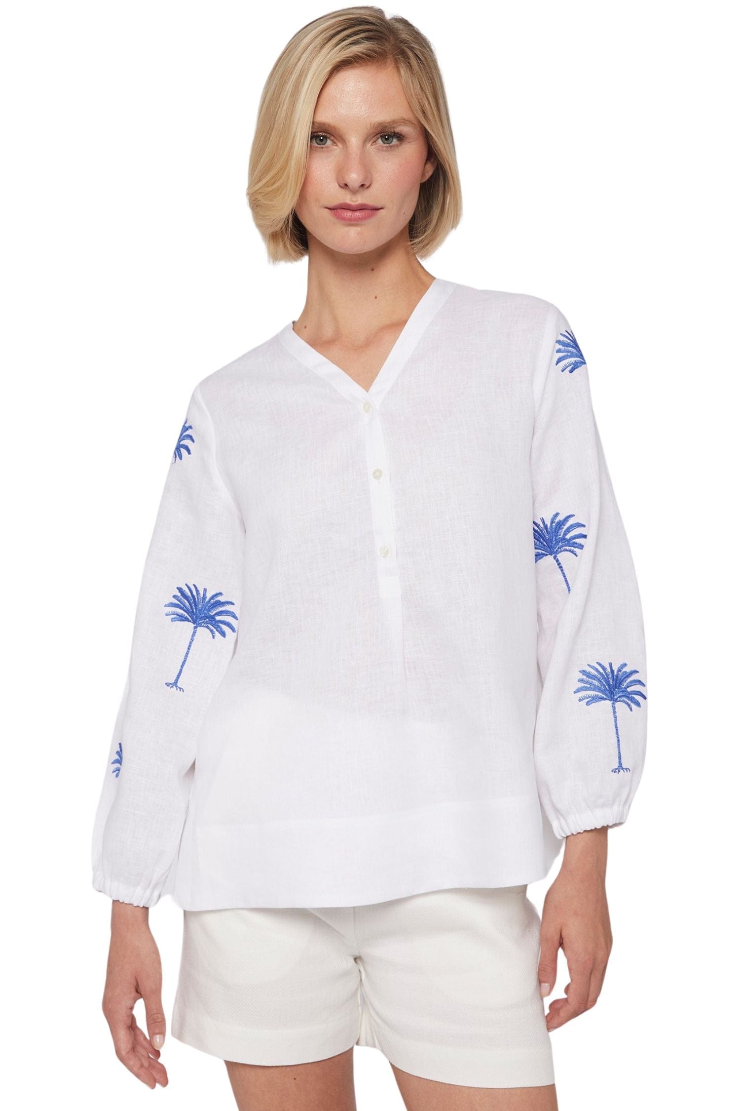 Vilagallo Shirt Ebba Emb White Linen