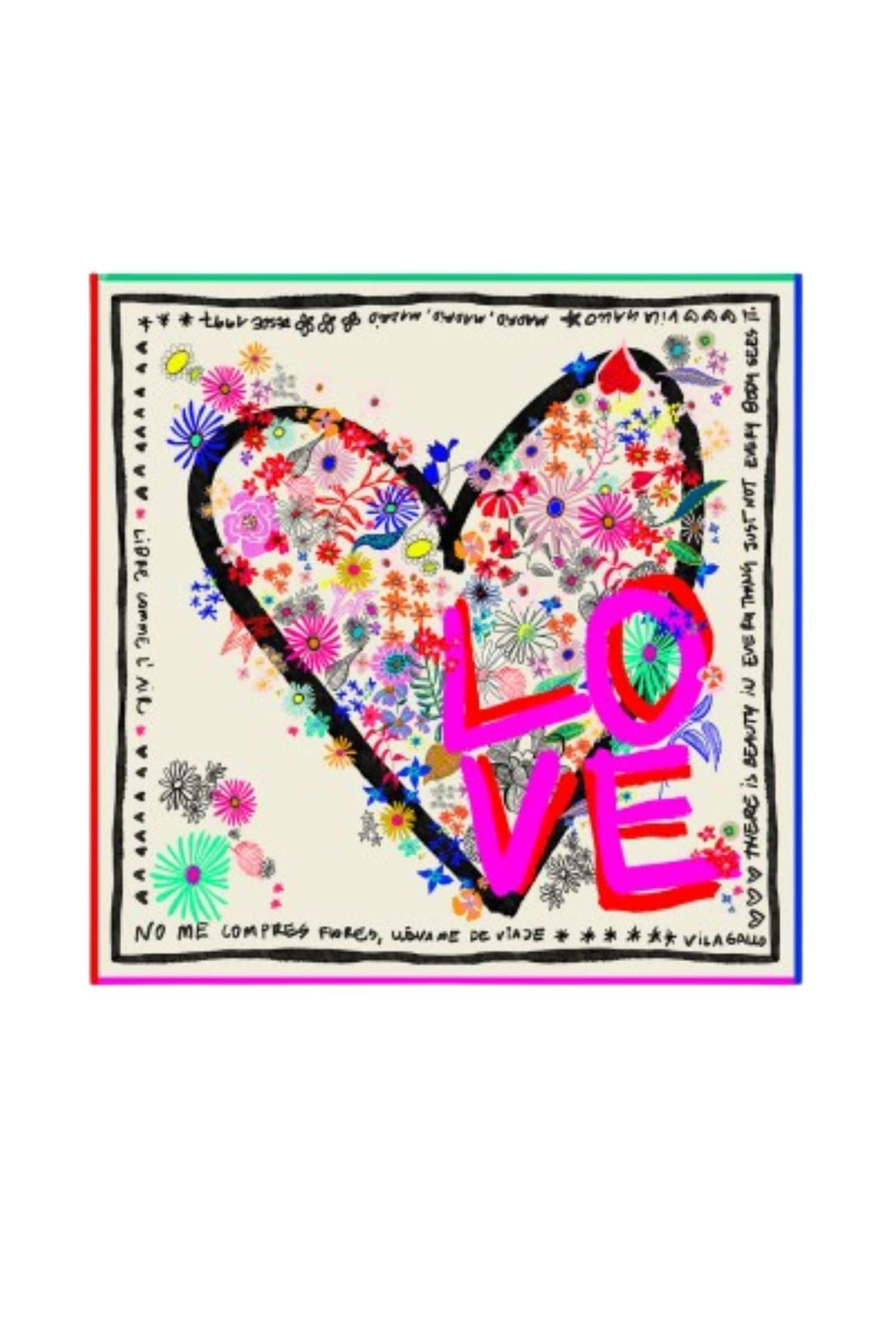 Vilagallo Scarf Love Silk