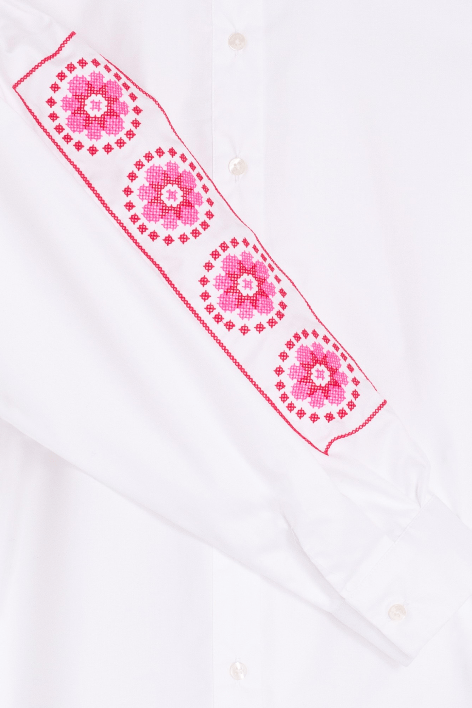 Vilagallo Vernen Shirt Embroidery White Twill