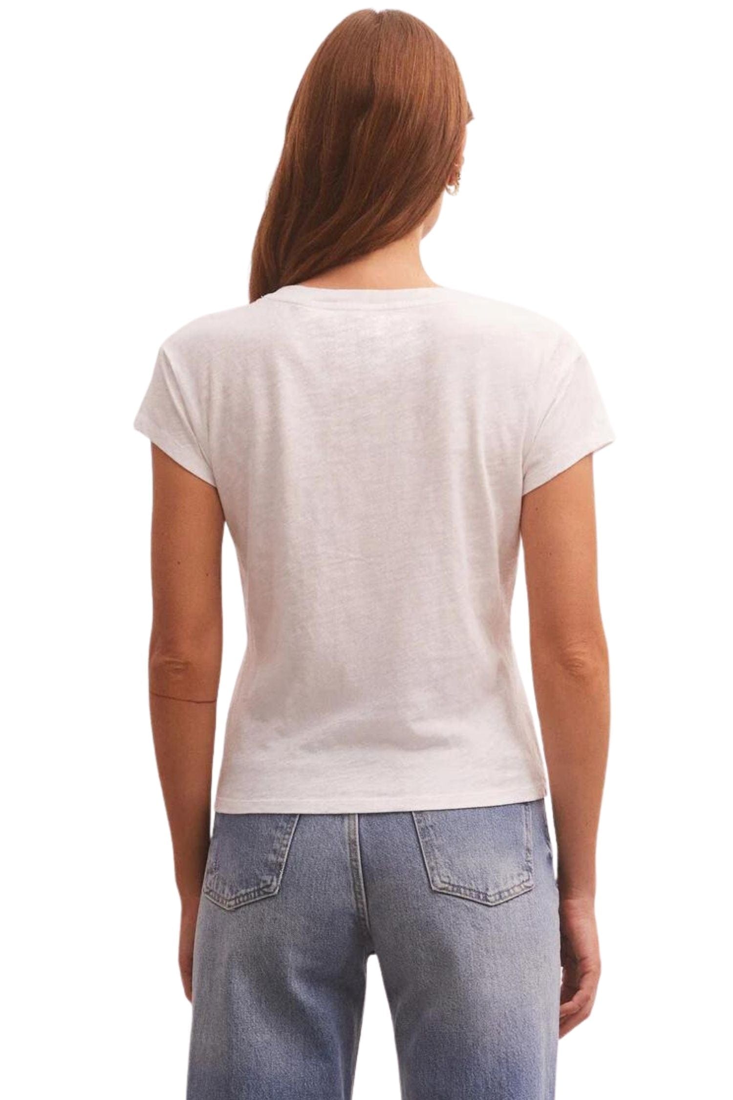 Z Supply Modern V-Neck Tee White
