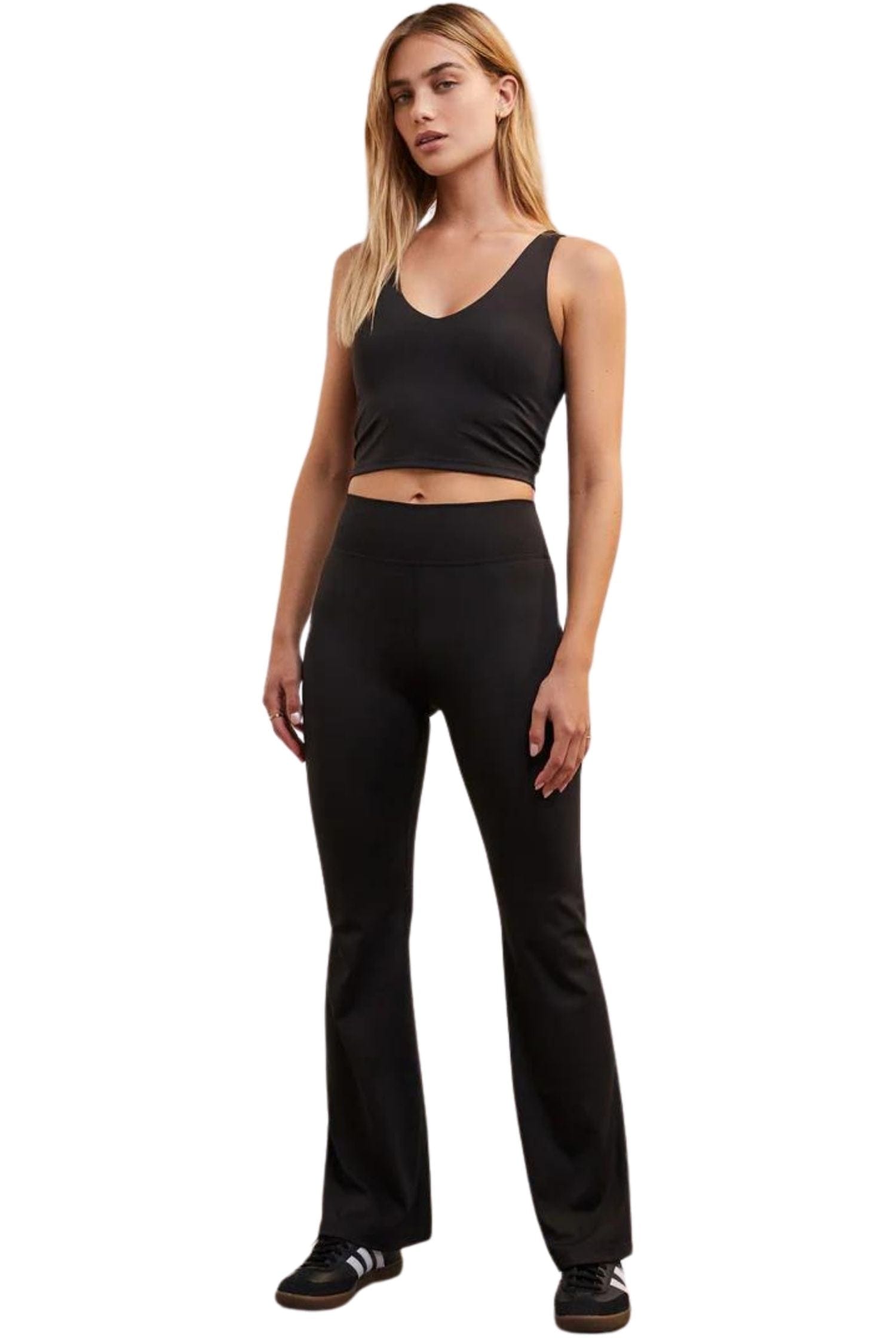 Z Supply V-Neck Longline Tank Black