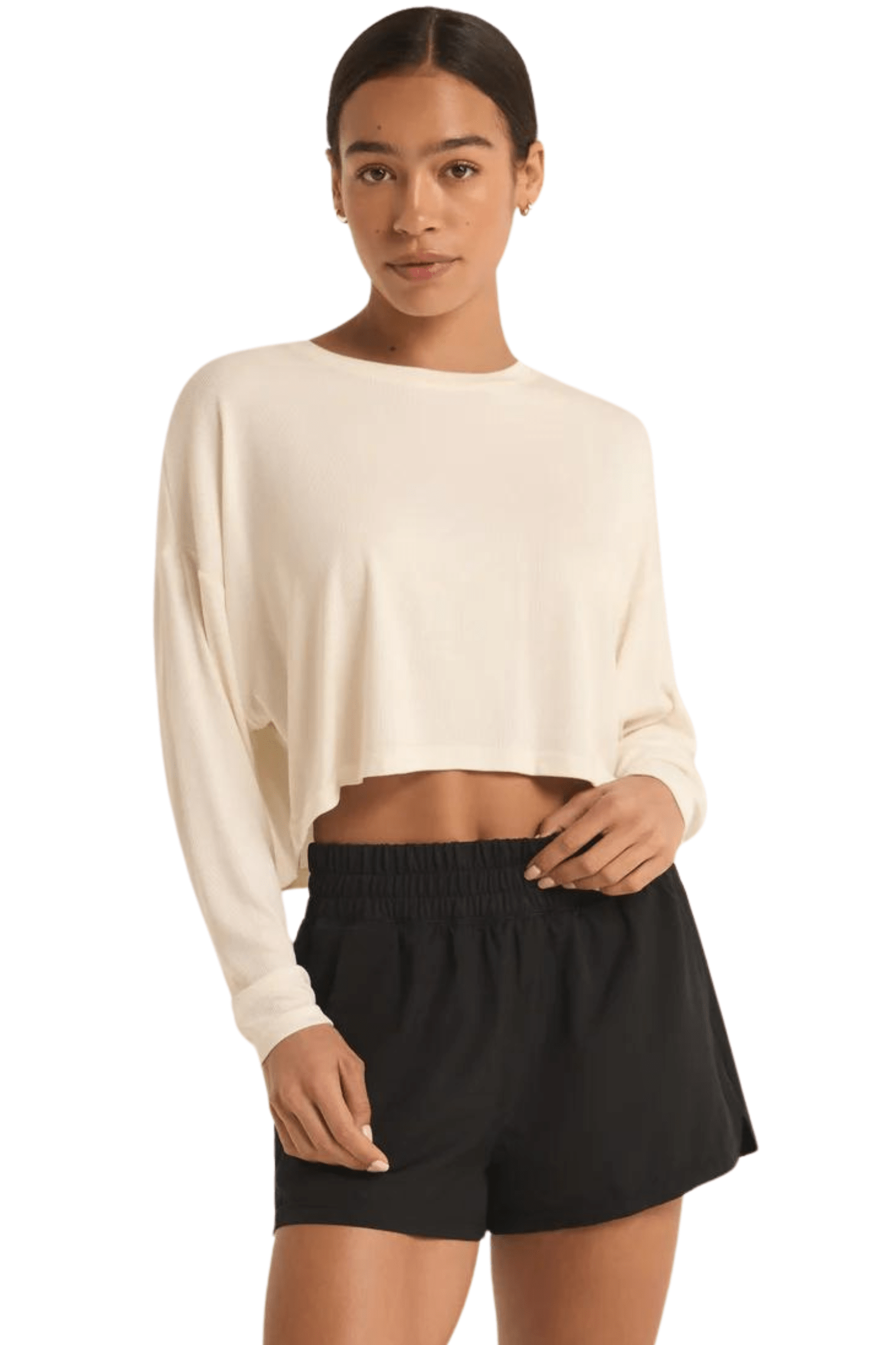 Z Supply Layer On Rib LS Top Sea Salt